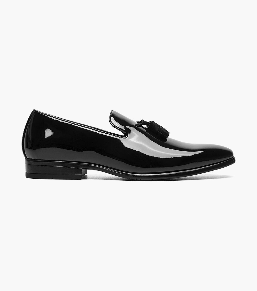 Stacy Adams Phoenix  Plain Toe Tassel Slip On - Black