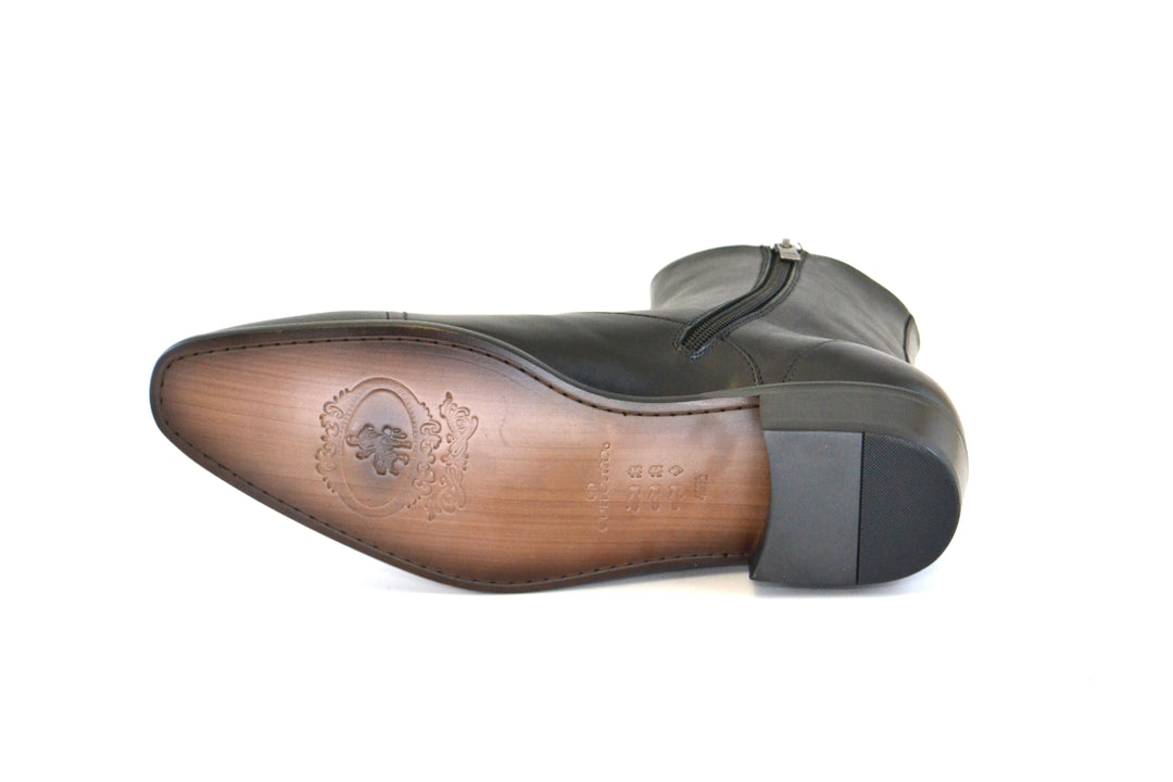 Corrente 1547 Burnished Calfskin Slip-On Boot - Black