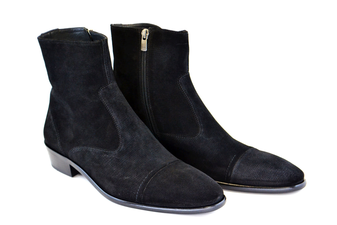 Corrente 1547 Suede Slip-On Boot - Black