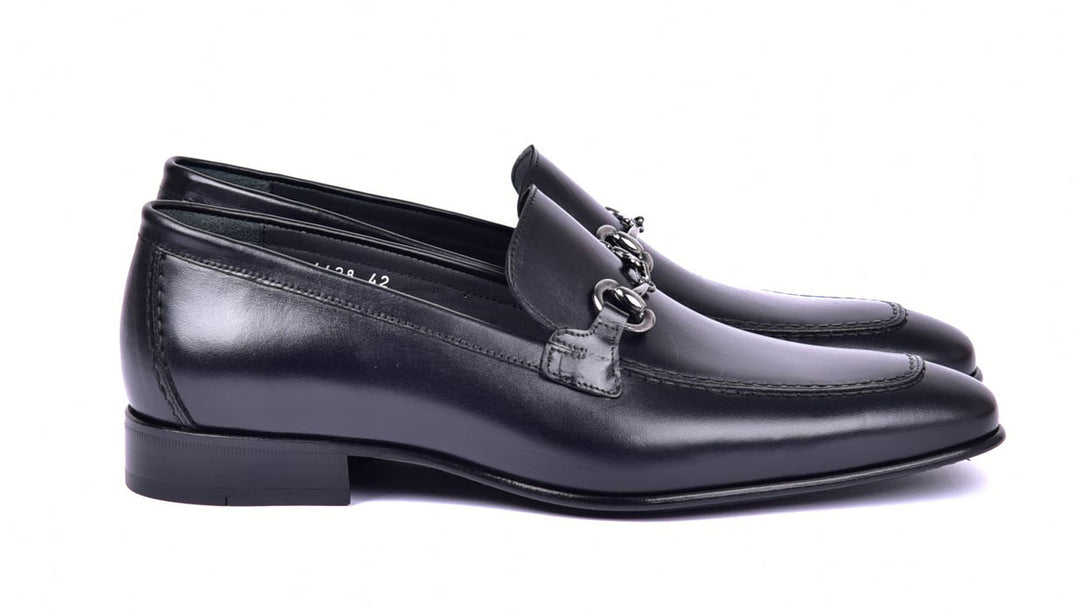Corrente 4428 Leather slip-on Loafer Shoes - Black