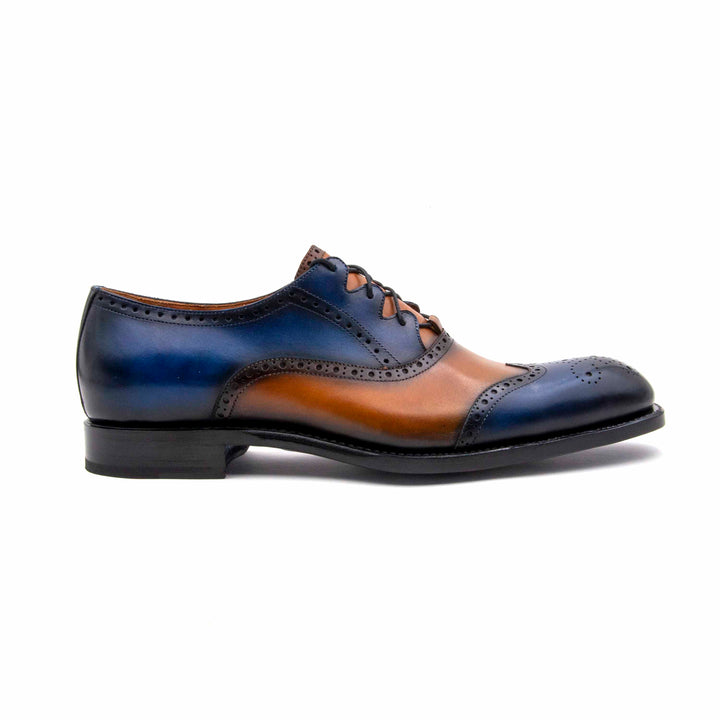Stephen Lace Up Shoes - Navy/Caramel