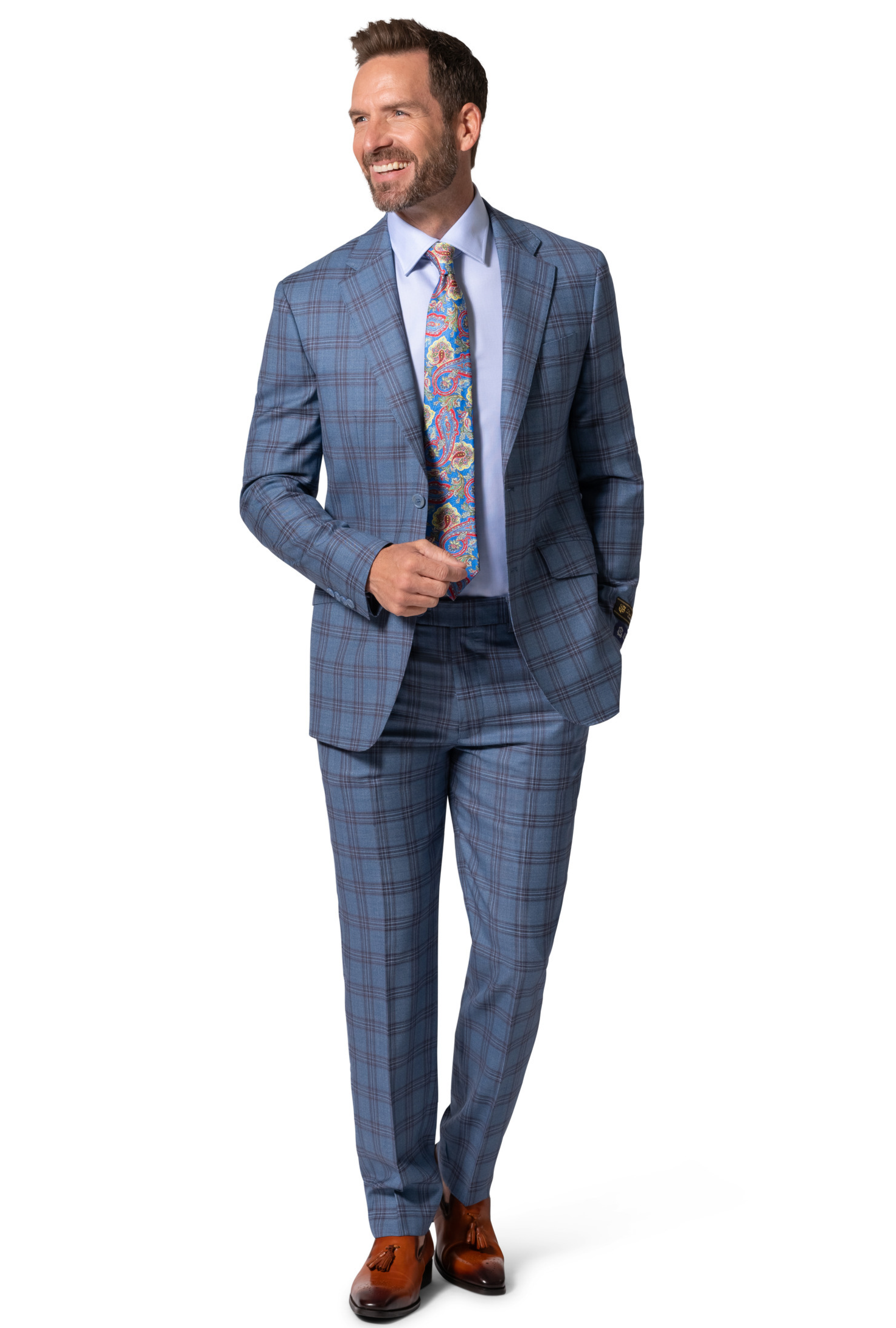 Bergamo Elegant - Faille Wool 10005.4098 S/B Slim Fit Suit