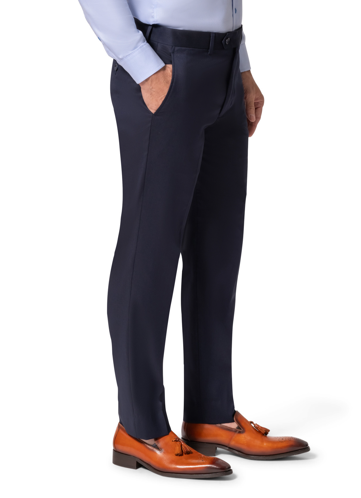 Bergamo Elegant - Reda | Slim Fit 2-Piece Solid Suit - Navy