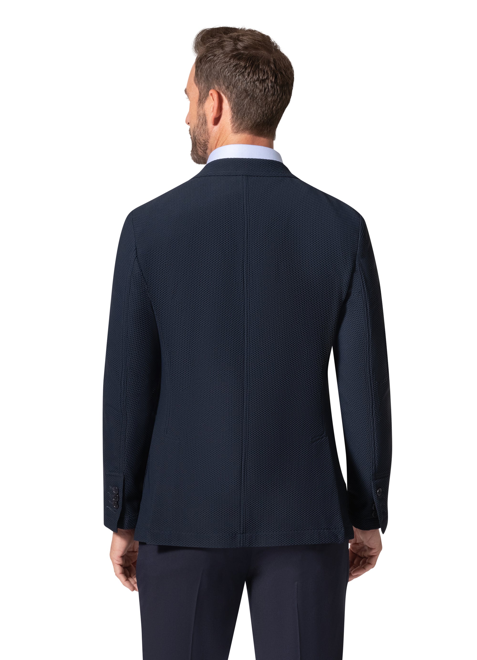 Bergamo Elegant Wool Sport Coat Slim Fit - Navy