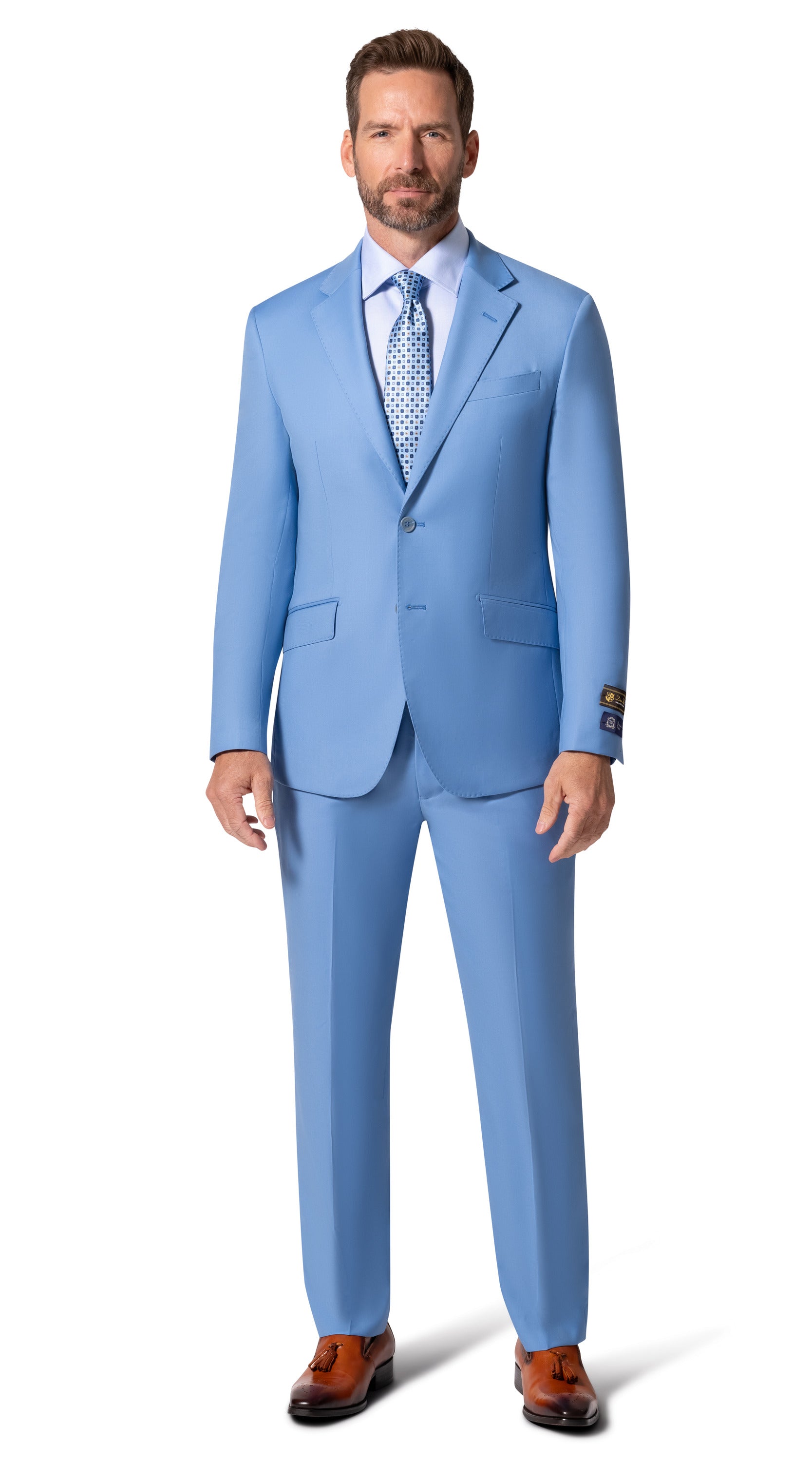 Bergamo Elegant - 10174.001 Wool Suit Slim - Blue
