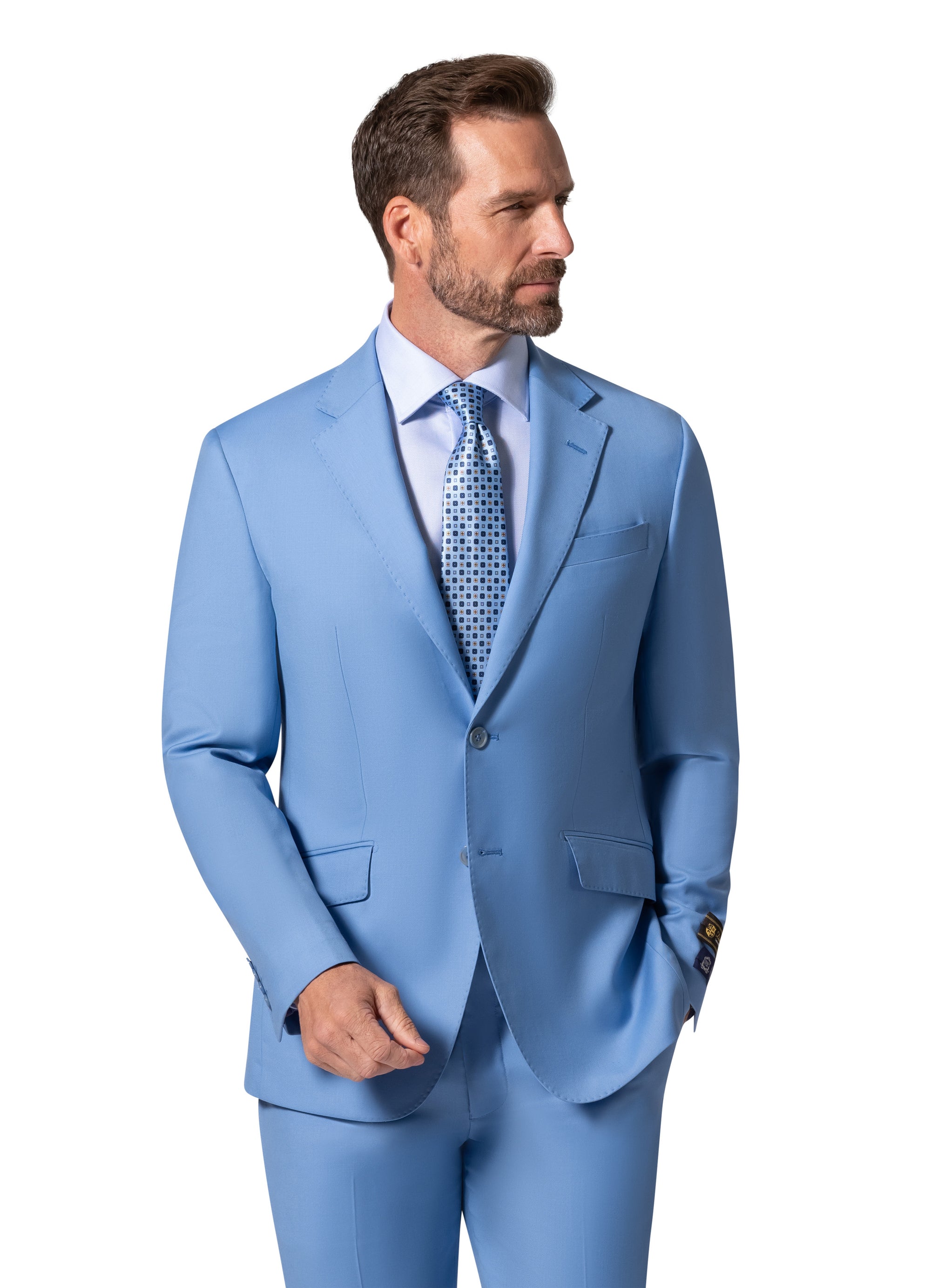 Bergamo Elegant - 10174.001 Wool Suit Slim - Blue