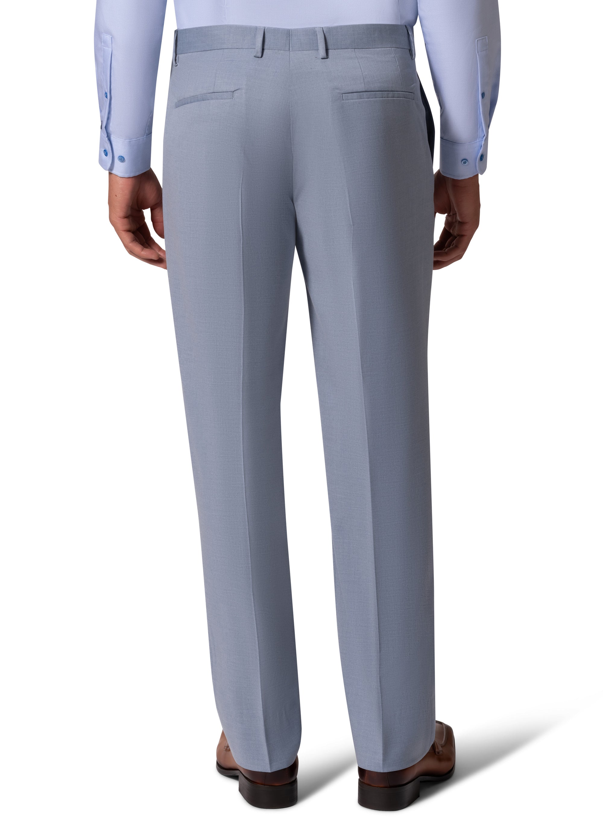 Bergamo Orange MARCO UNI 3PC Notch Slim Suit - Light Blue