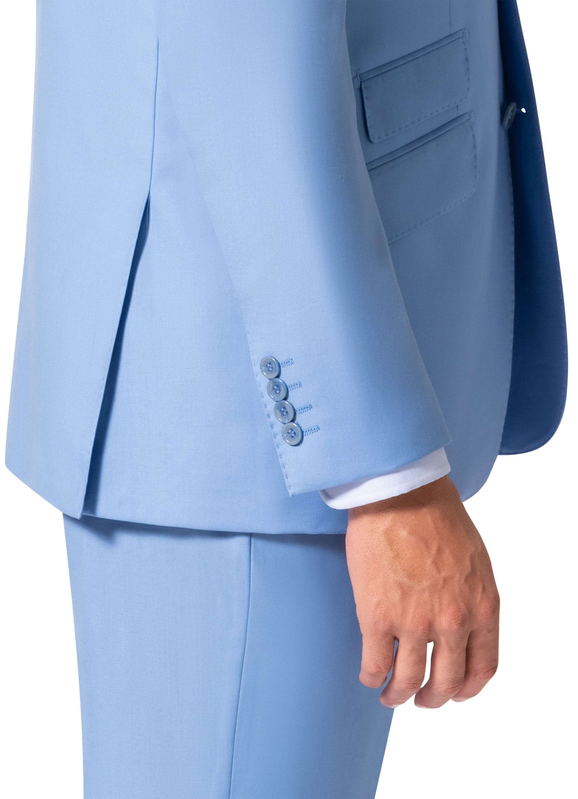 Bergamo Elegant - 10174.001 Wool Suit Modern Peak - Blue