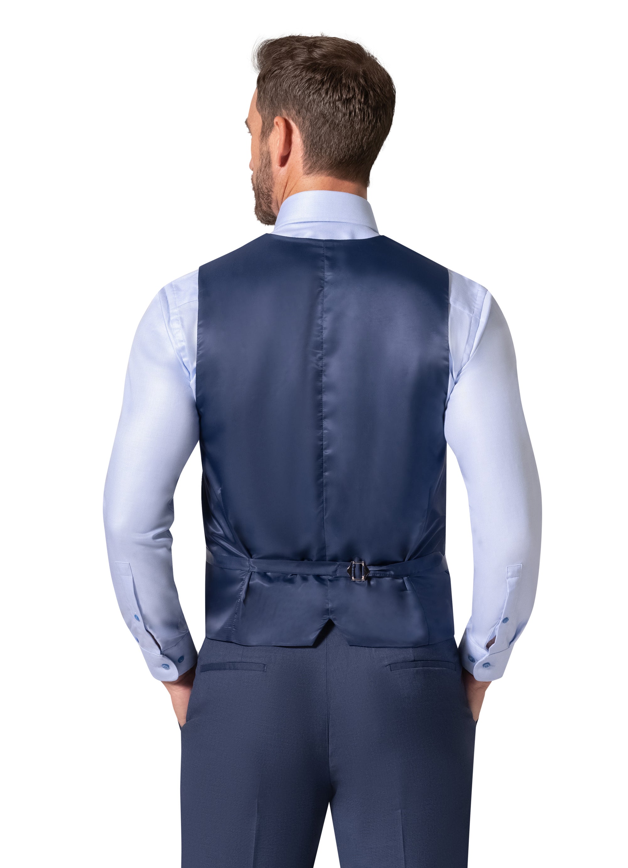 Bergamo Orange MARCO 003 Slim Fit Suit - Blue