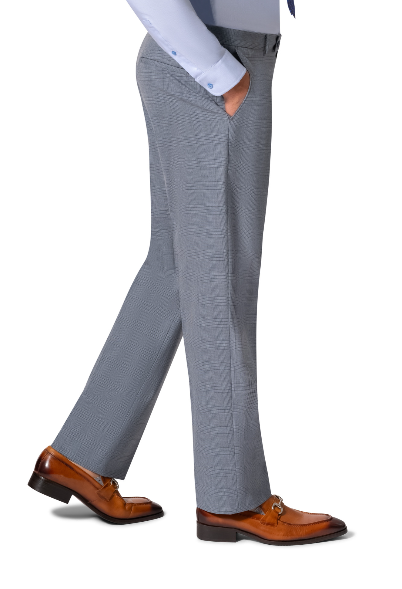 Bergamo Orange BP04KE-07 3PC Notch Modern Suit - Blue