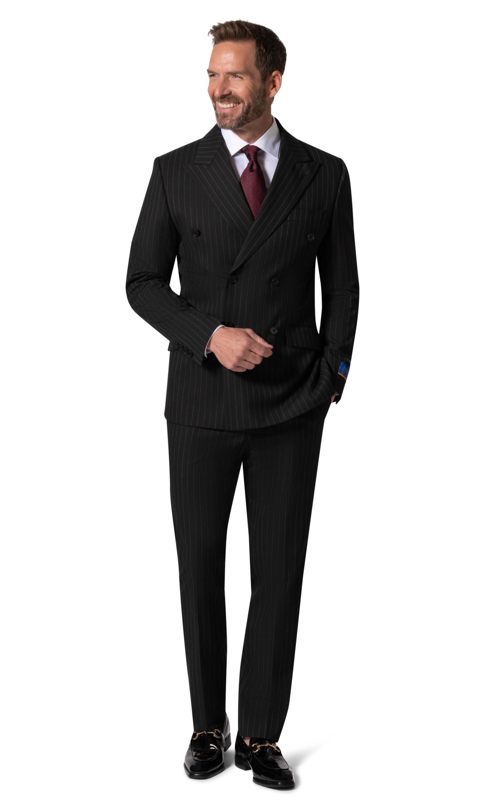 Bergamo Orange BP04K-E32 D/B Slim Suit - Black
