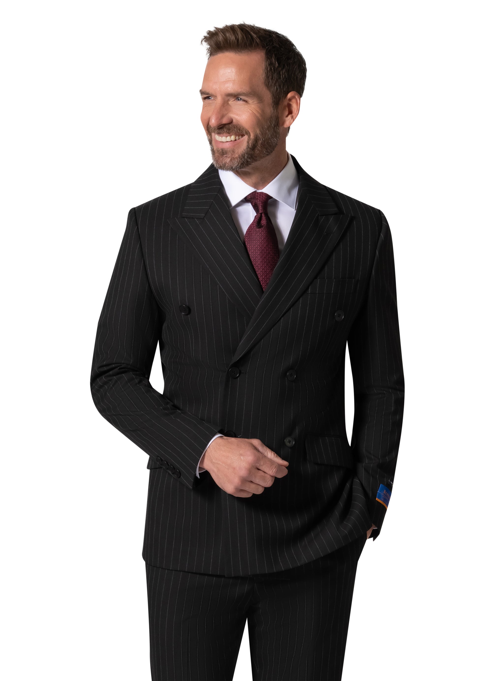 Bergamo Orange BP04K-E32 D/B Slim Suit - Black