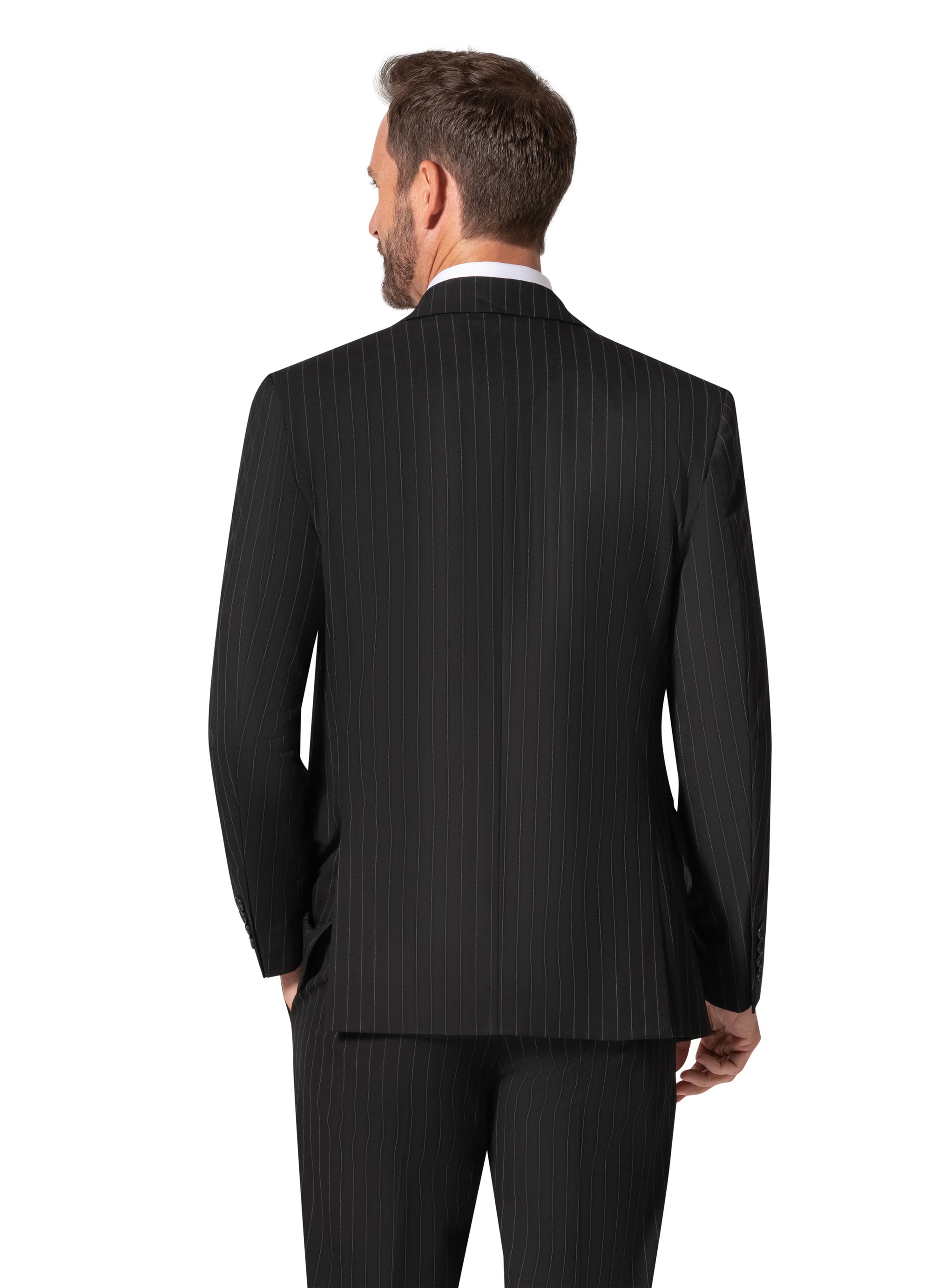 Bergamo Orange BP04K-E32 3PC Slim Suit - Black