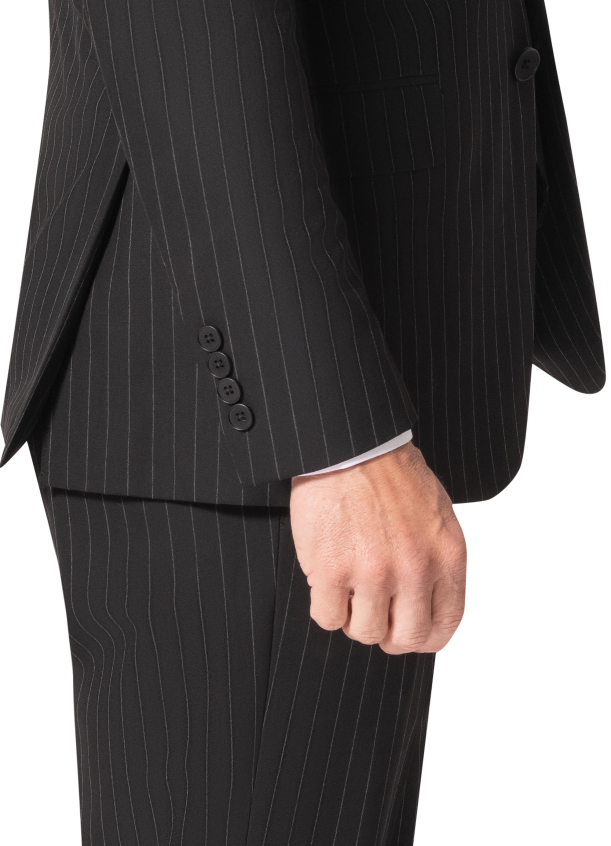 Bergamo Orange BP04K-E32 3PC Slim Suit - Black