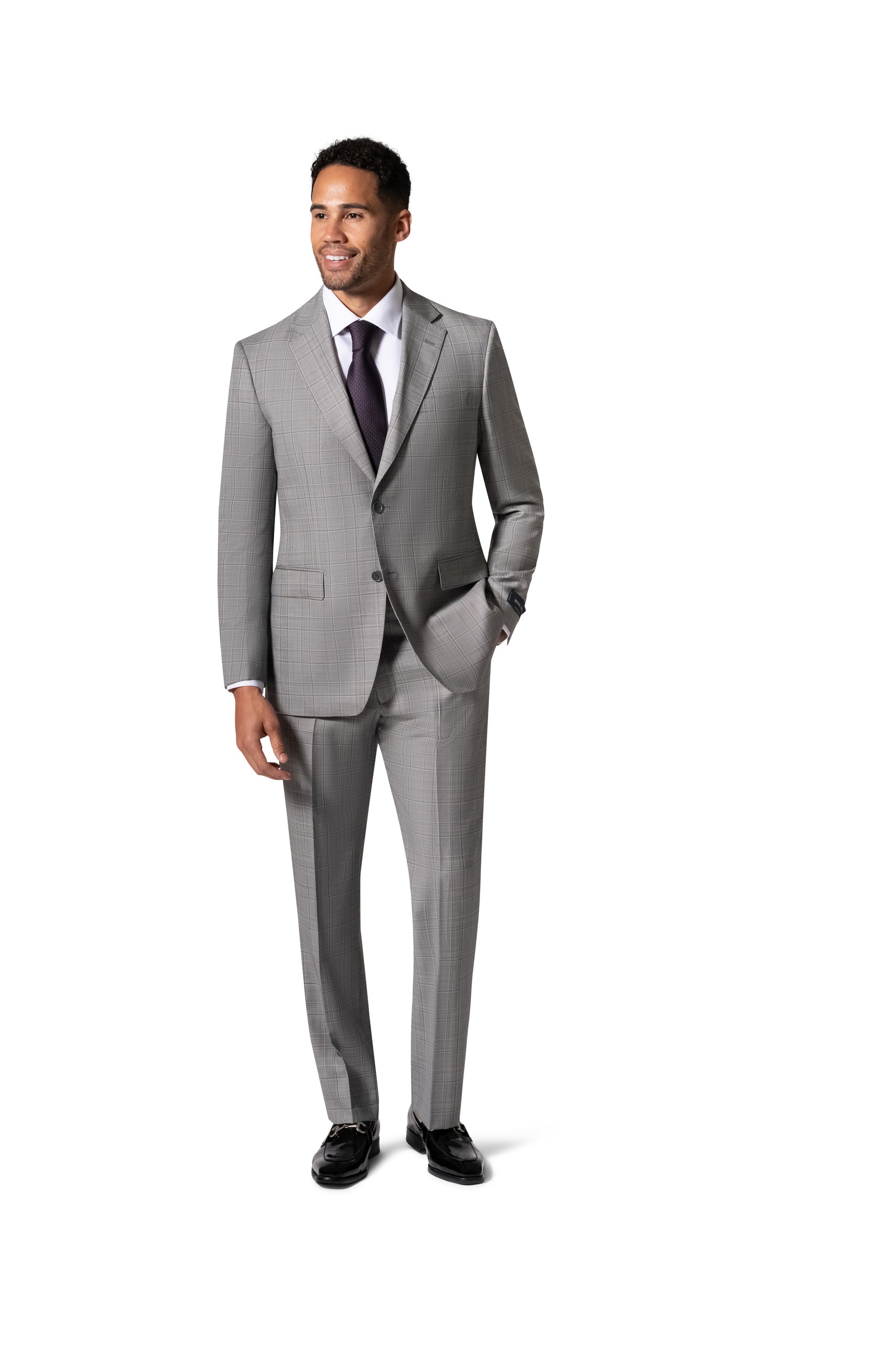 Bergamo Elegant - Reda |  156.43 Modern 2-Piece Suit - Grey