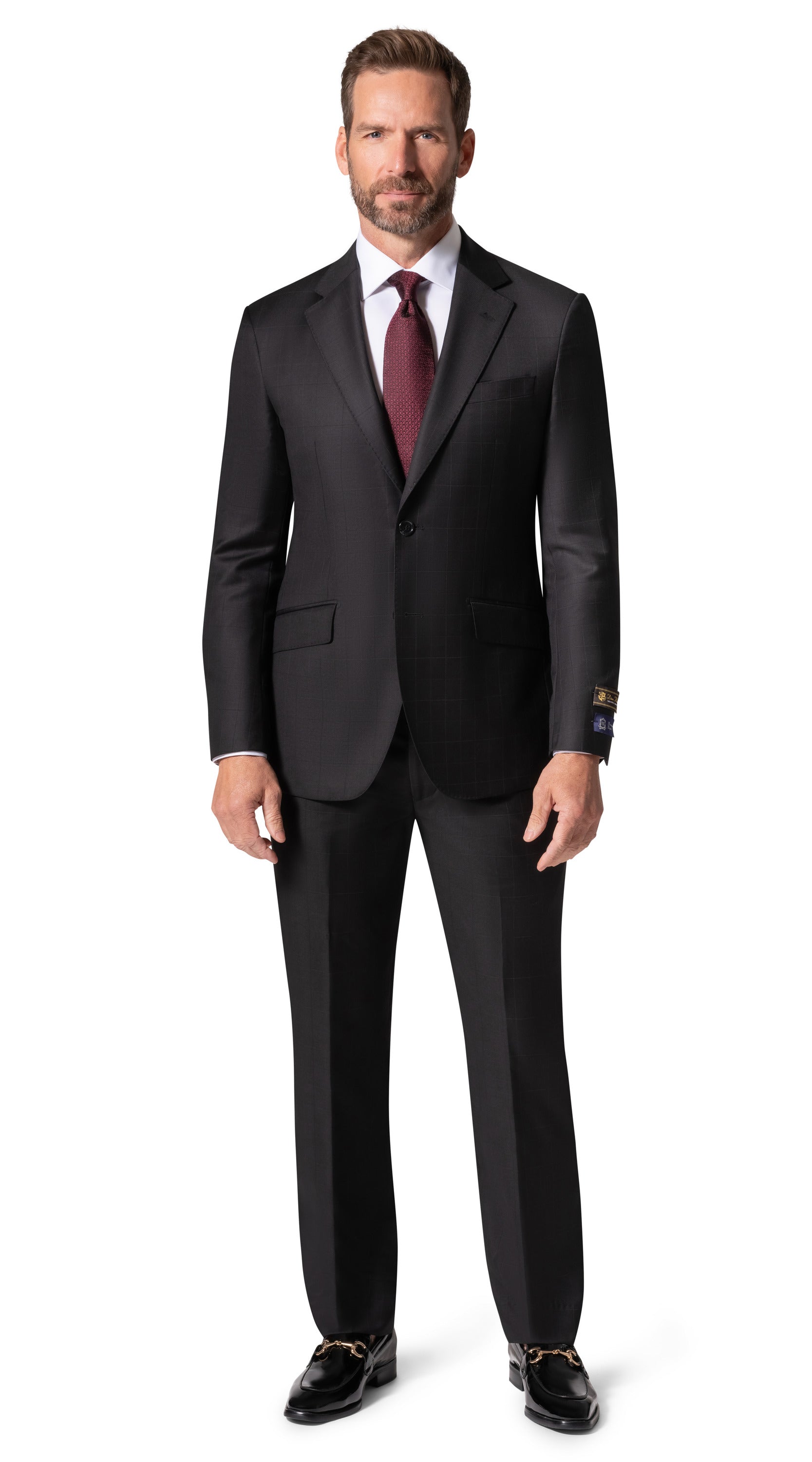 Bergamo Elegant - Faille Wool Solid Suit 10015.200 Modern Fit - Black