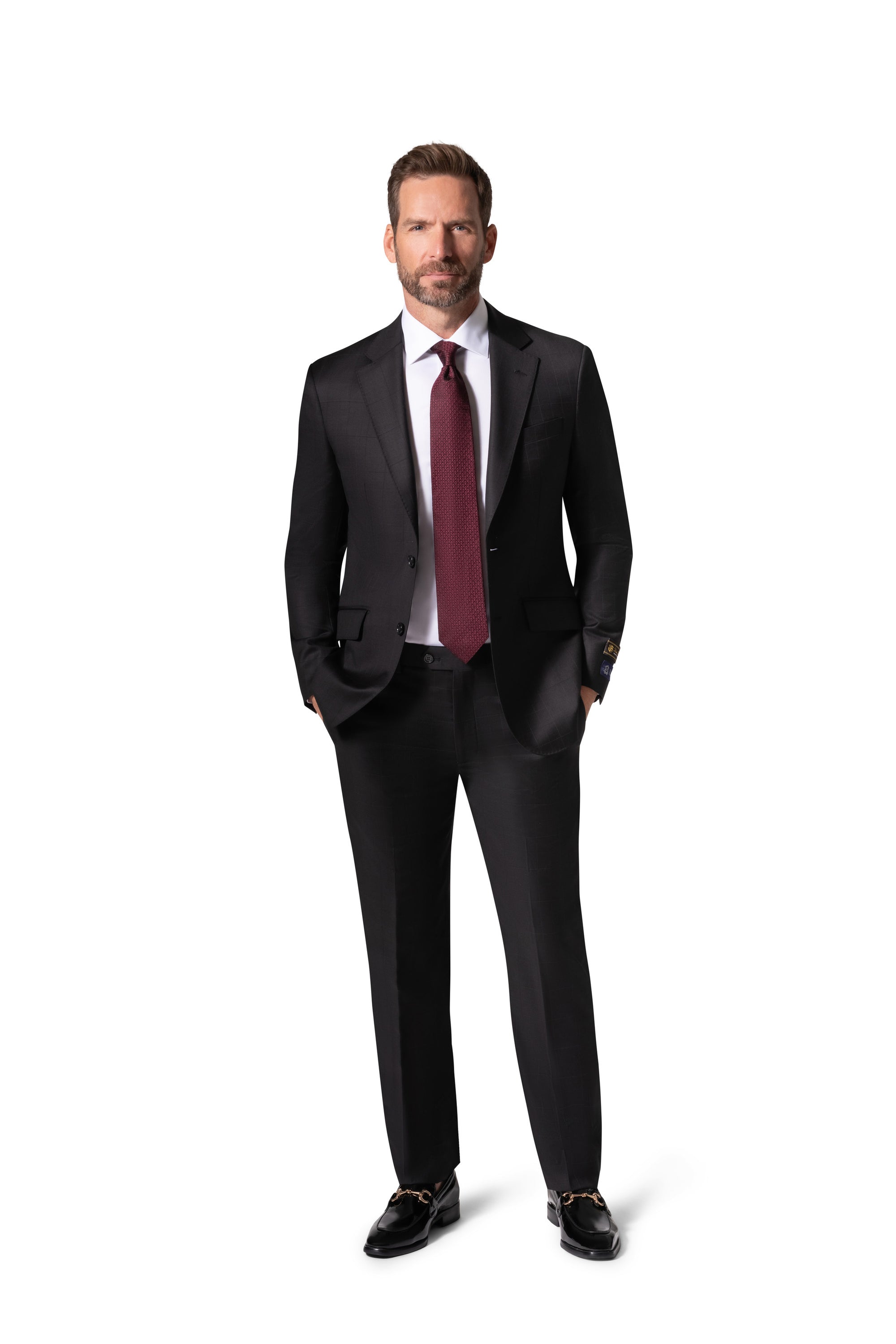 Bergamo Elegant - Faille Wool Solid Suit 10015.200 Modern Fit - Black
