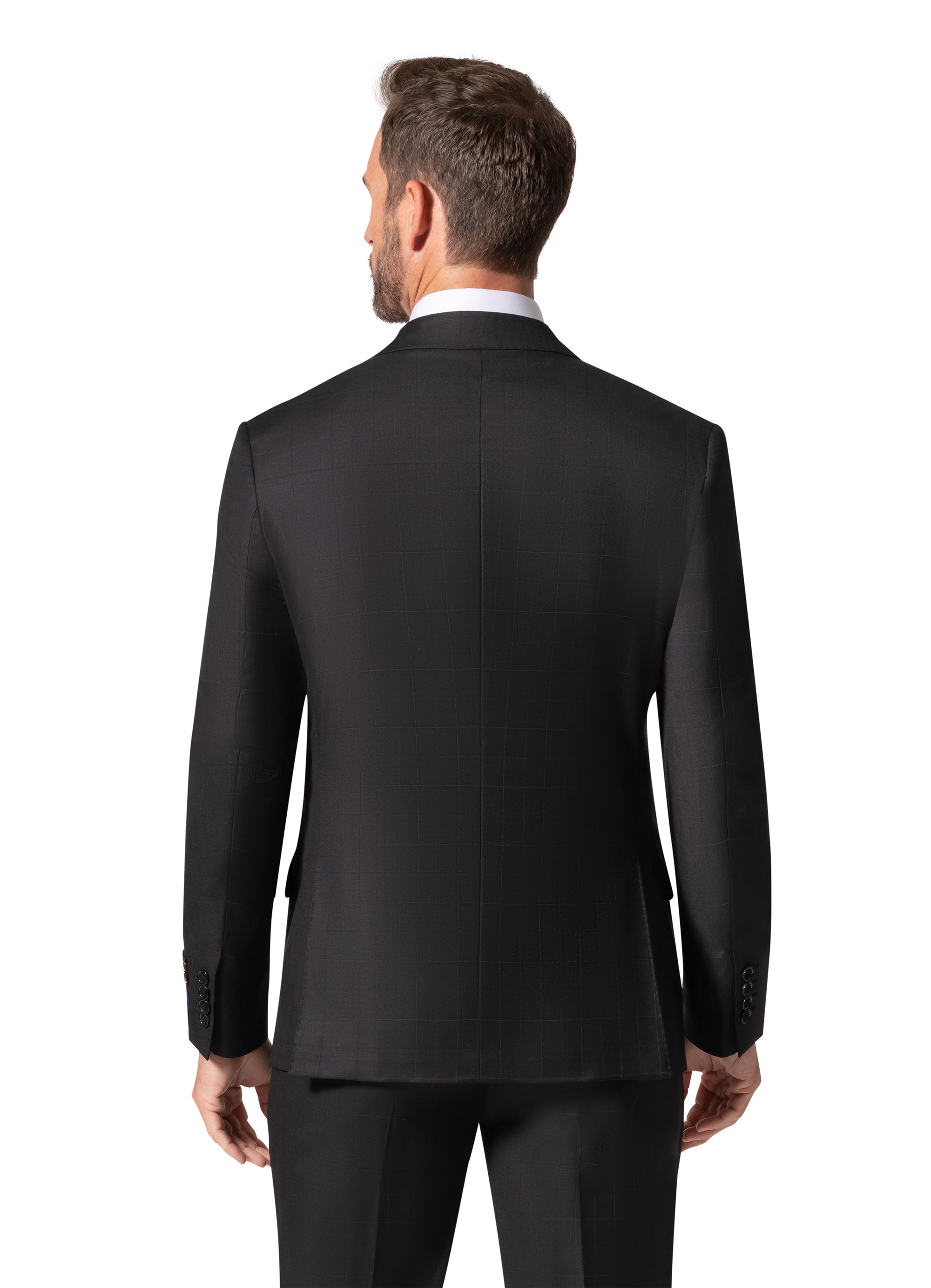 Bergamo Elegant - Faille Wool Solid Suit 10015.200 Modern Fit - Black
