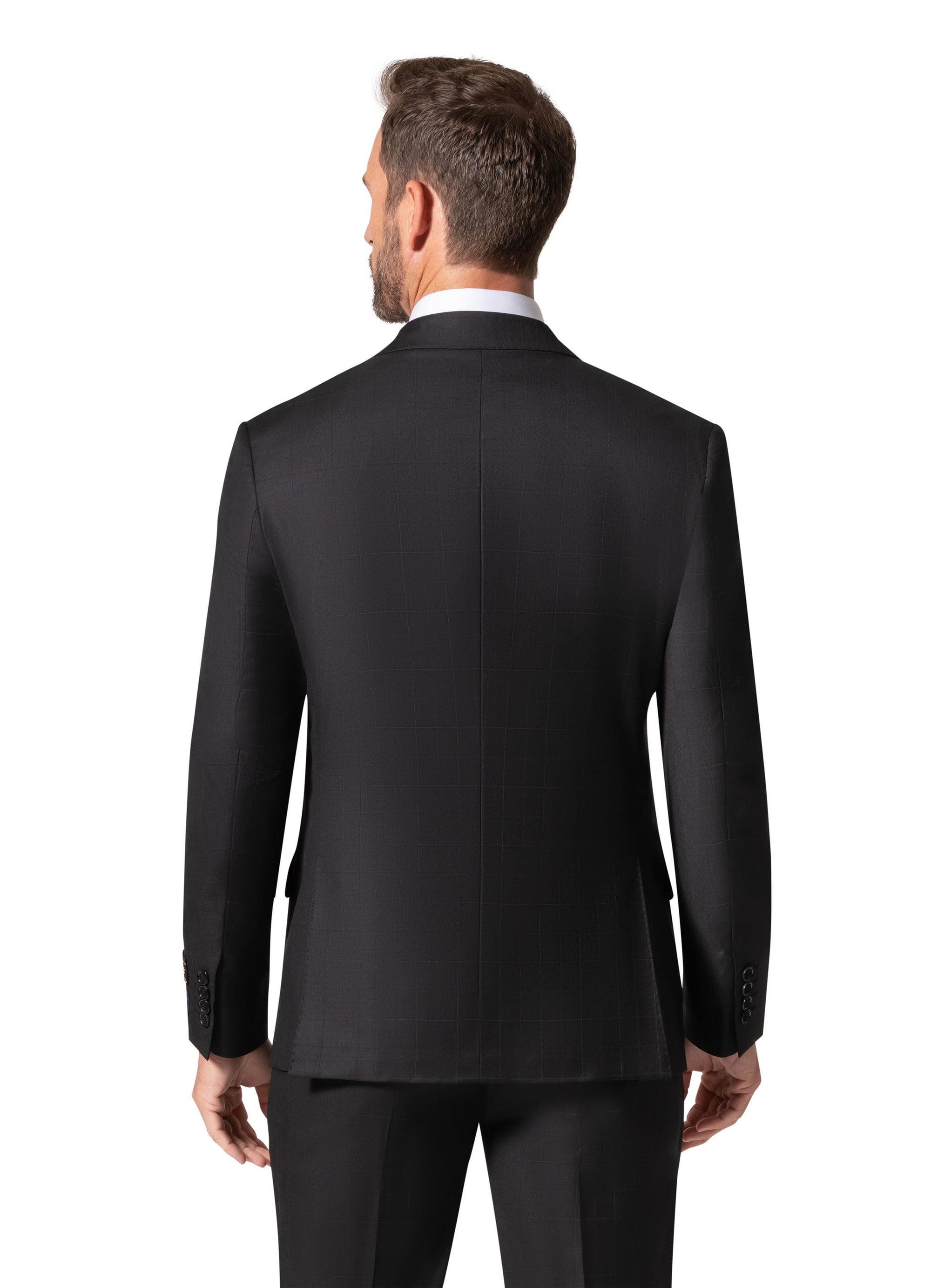 Bergamo Elegant - Faille Wool Solid Suit 10015.200 Slim Fit - Black