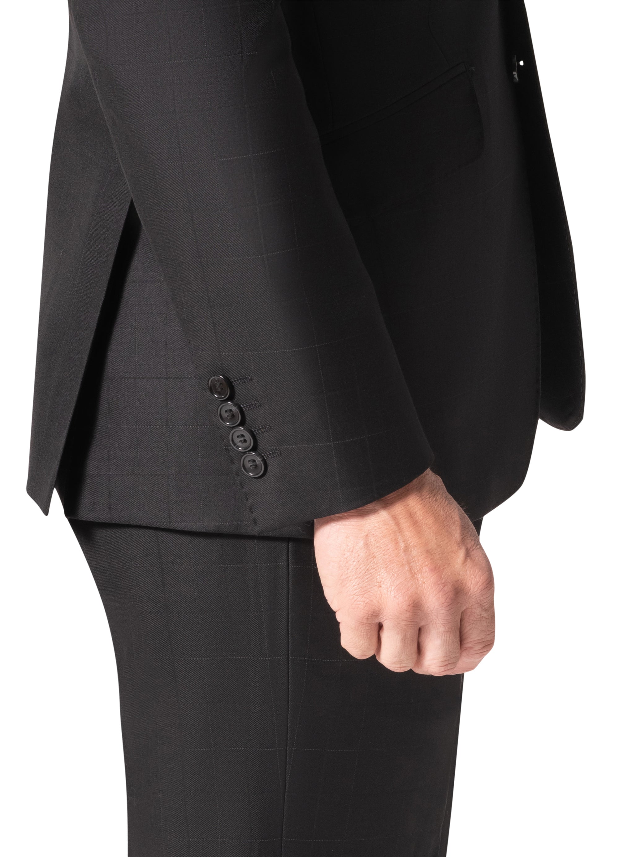 Bergamo Elegant - Faille Wool Solid Suit 10015.200 Modern Fit - Black
