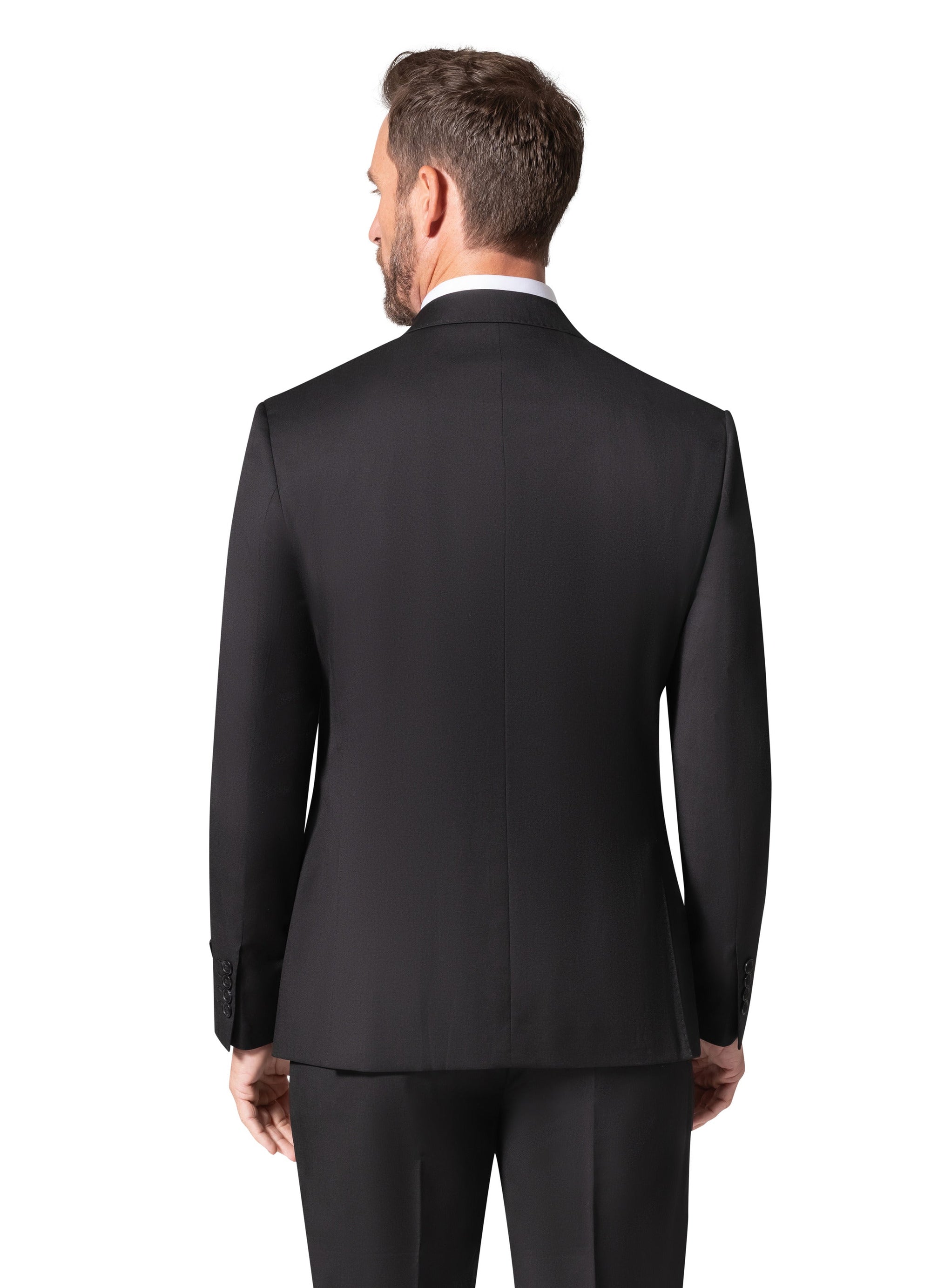 Bergamo Elegant - Reda | Slim Fit 2-Piece Solid Suit - Black