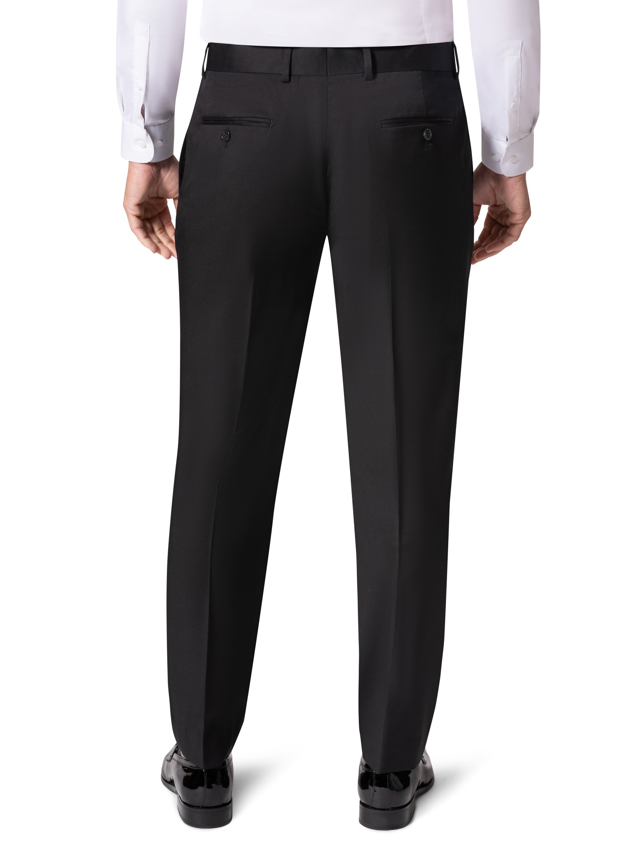 Bergamo Elegant - Reda | Modern Fit 2-Piece Solid Suit - Black