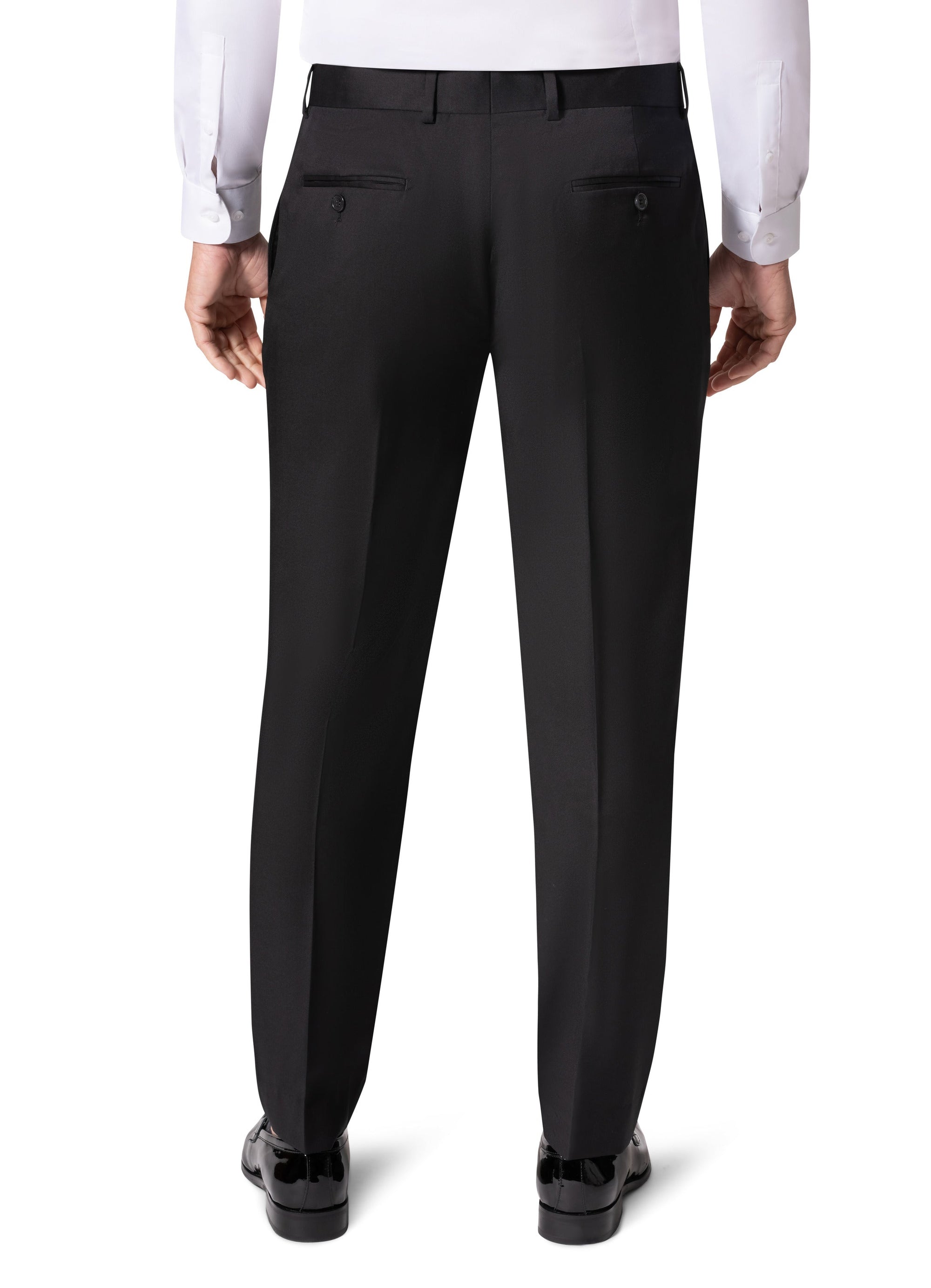 Bergamo Elegant - Reda | Slim Fit 2-Piece Solid Suit - Black
