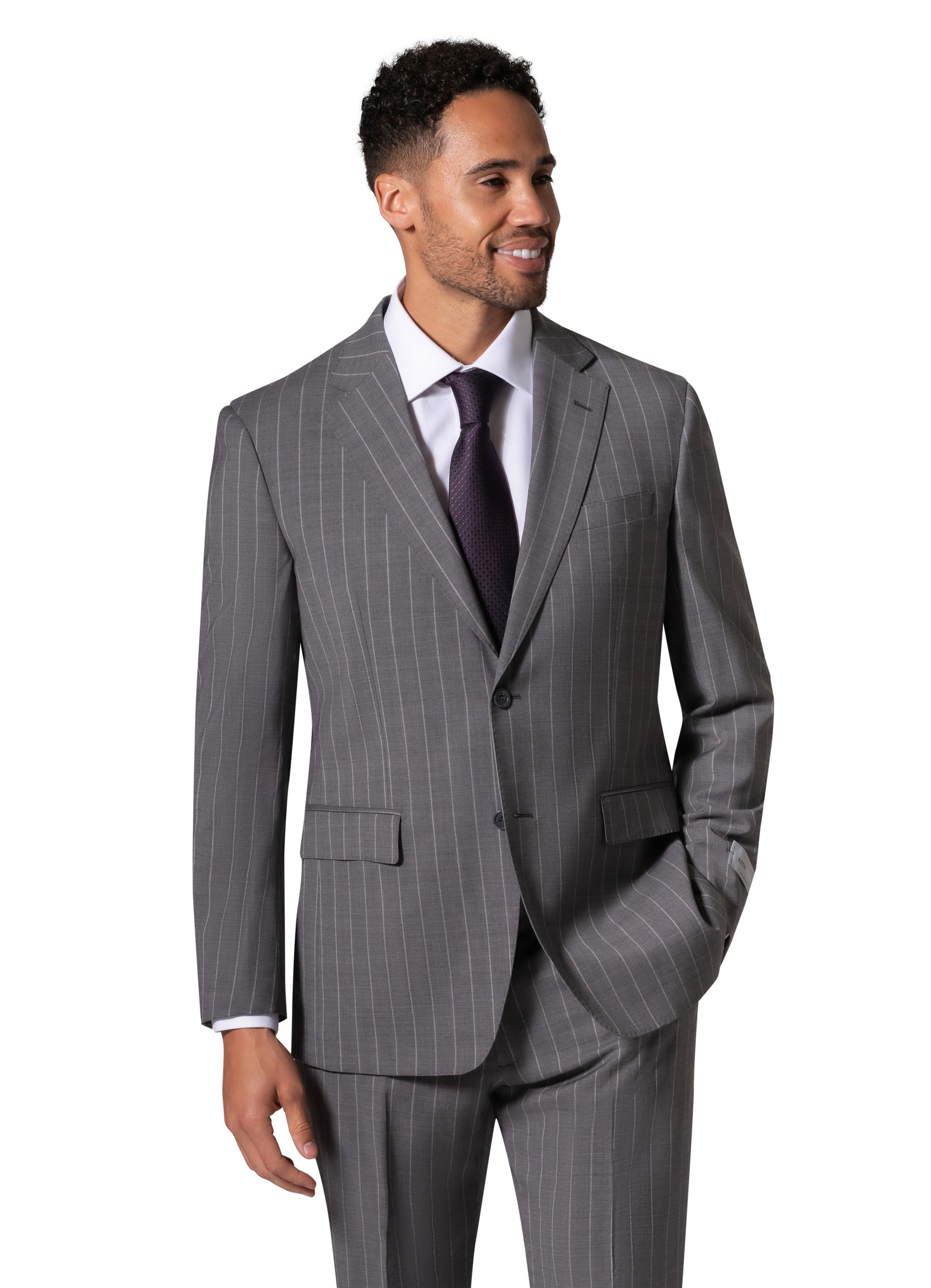 Bergamo Elegant Reda Flexo |  705.200 Modern Fit Suit - Grey