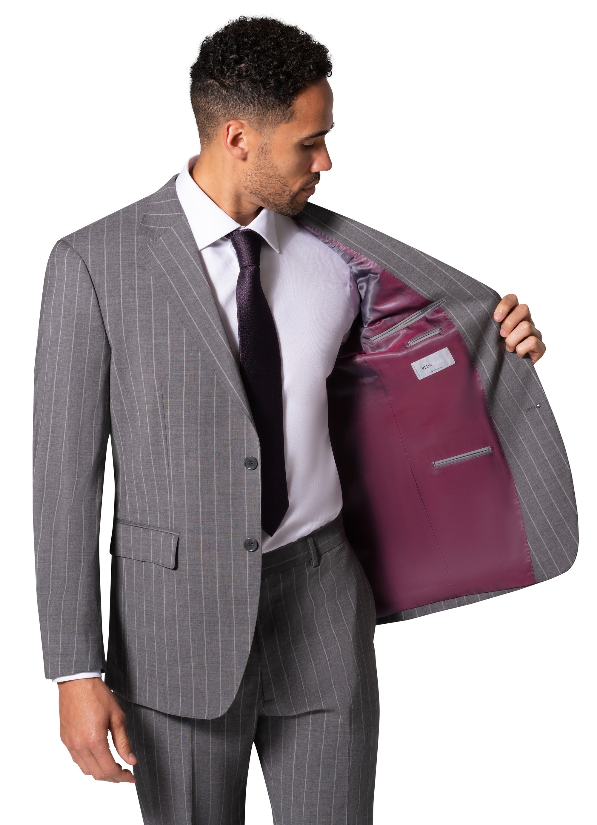 Bergamo Elegant Reda Flexo |  705.200 Modern Fit Suit - Grey