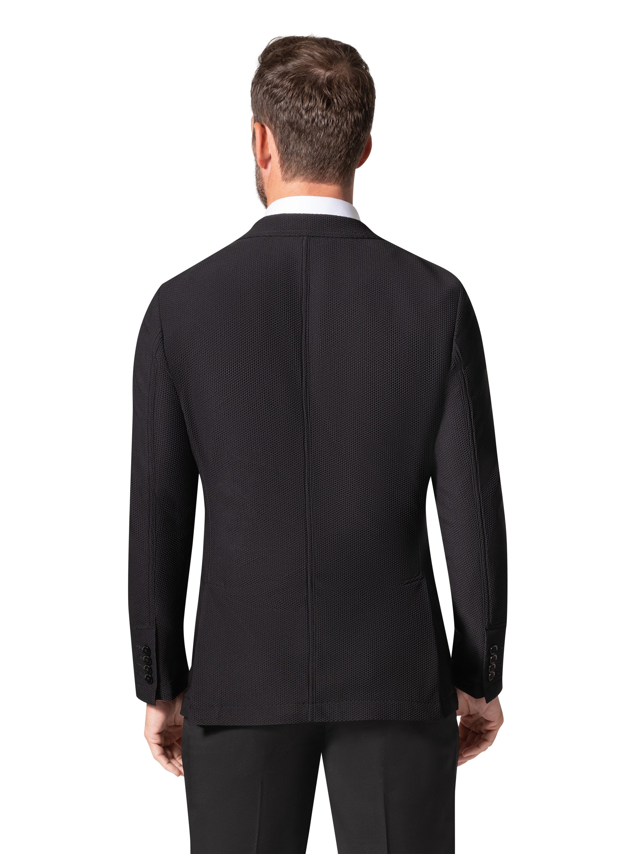 Bergamo Elegant Wool Sport Coat Slim Fit - Black