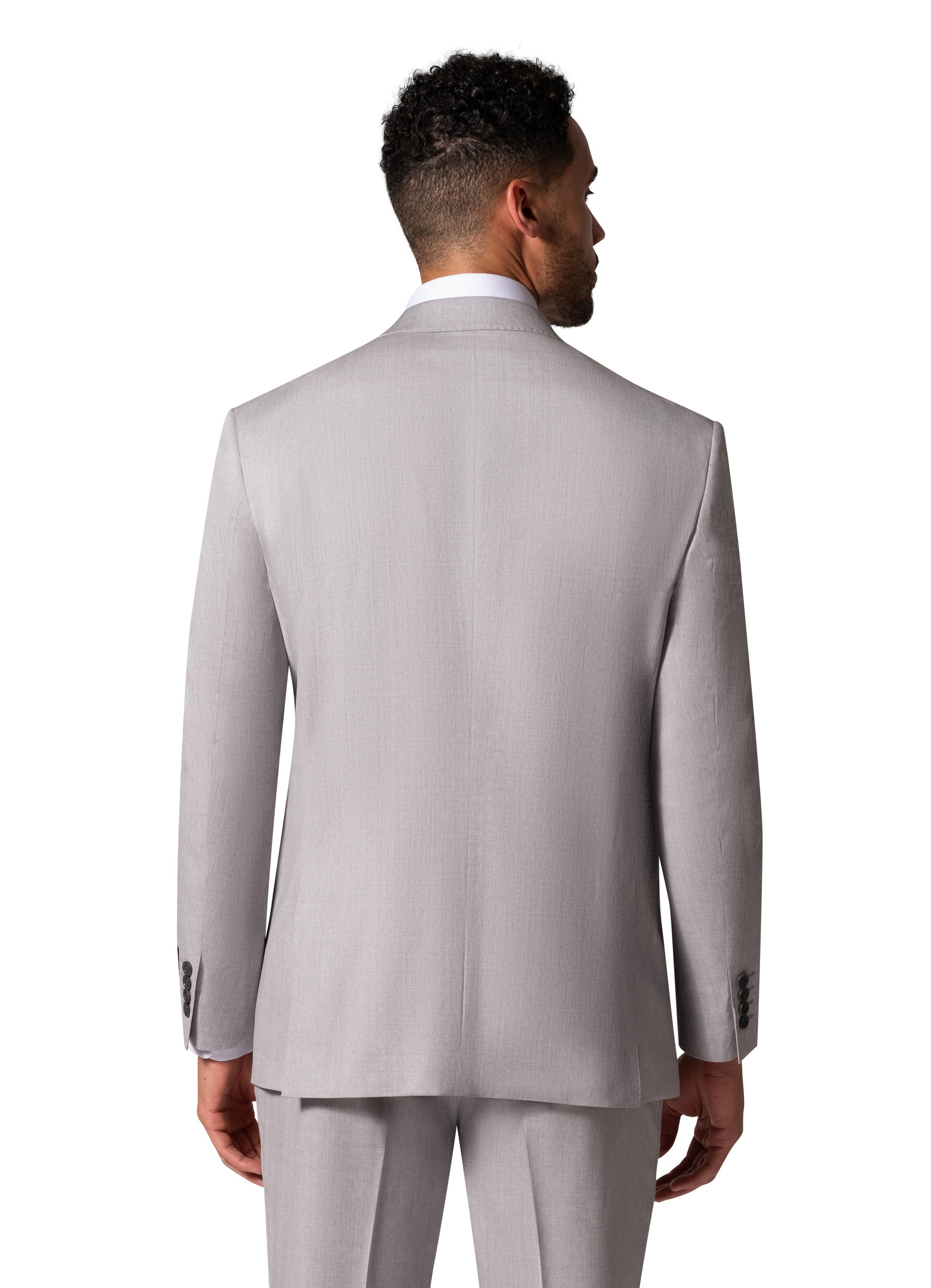 Bergamo Elegant - Reda | Modern Fit 2-Piece Solid Suit - Light Grey