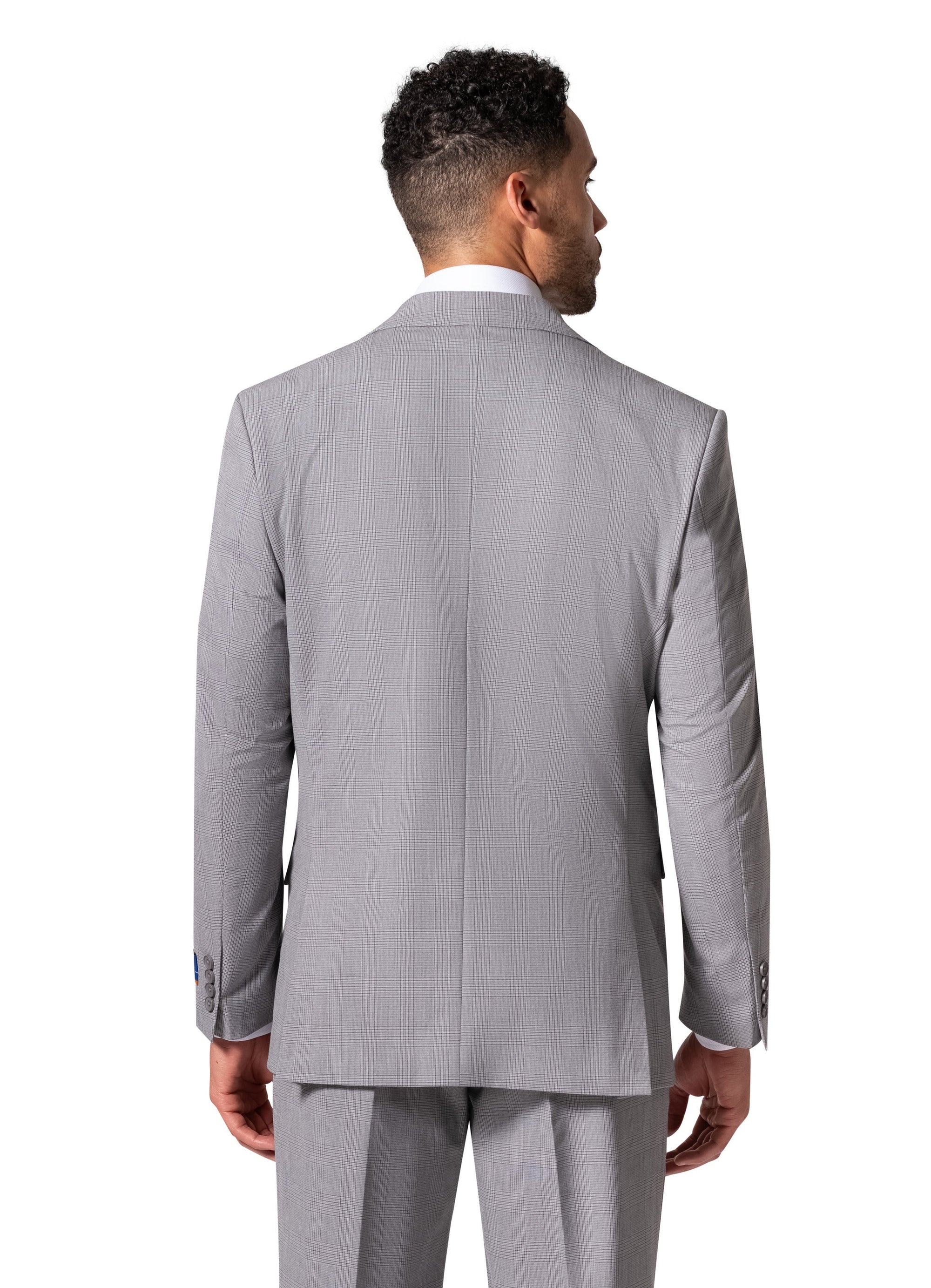 Bergamo Orange BP04KE-07 3PC Notch Modern Big & Tall Suit - Grey