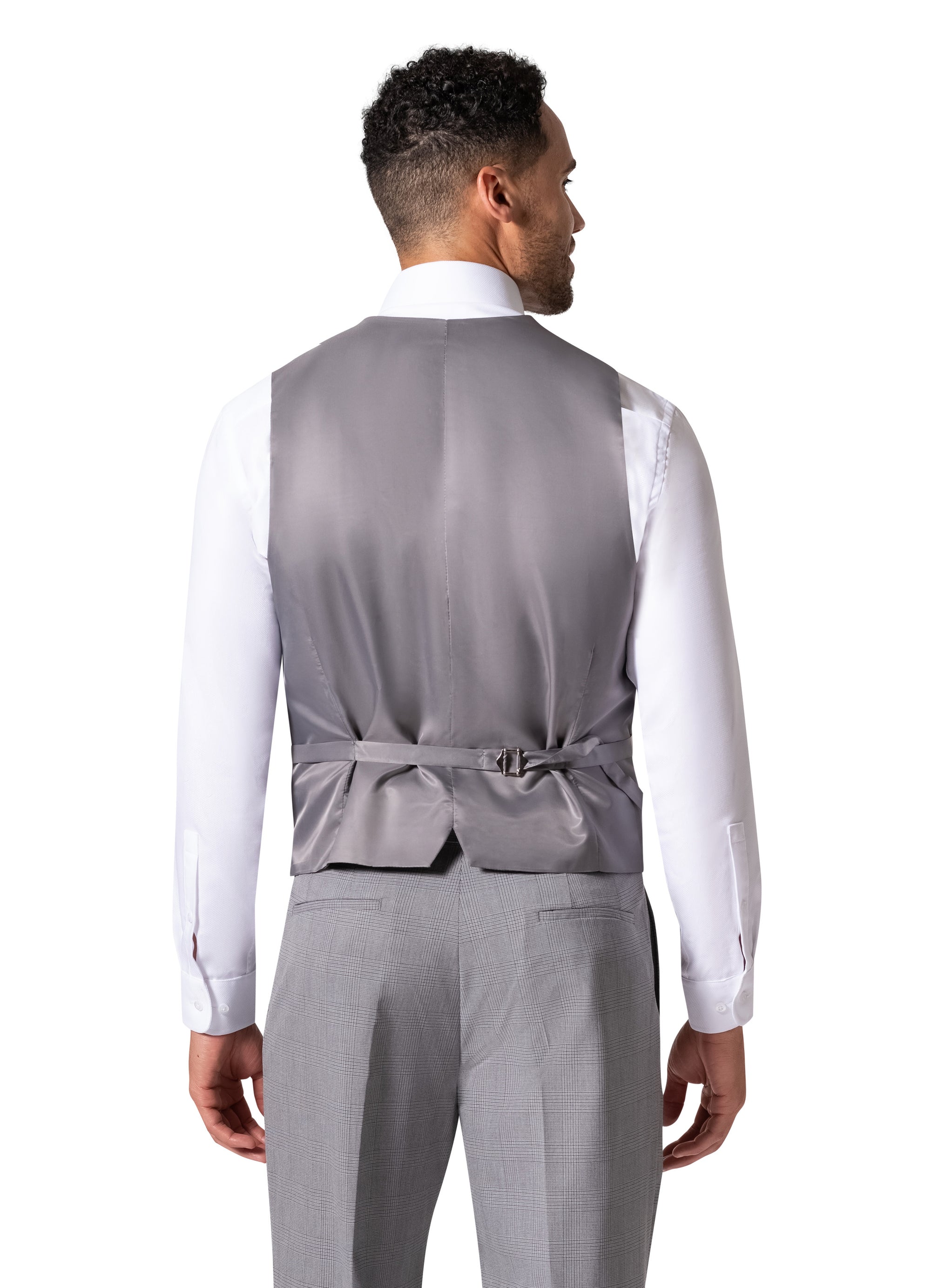 Bergamo Orange BP04KE-07 3PC Notch Slim Suit - Grey