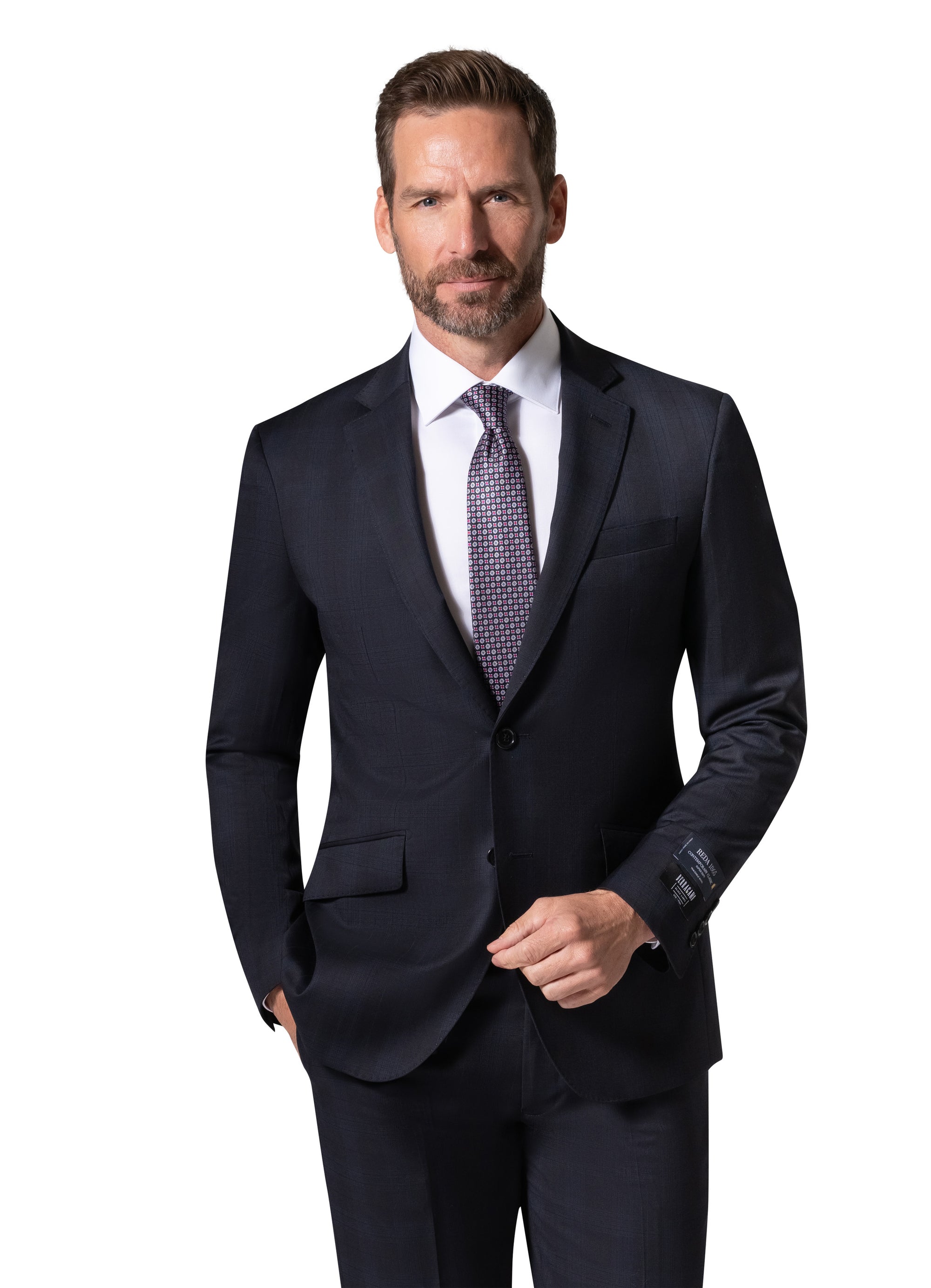 Bergamo Elegant Reda | 146.519 Slim Fit Suit - Black
