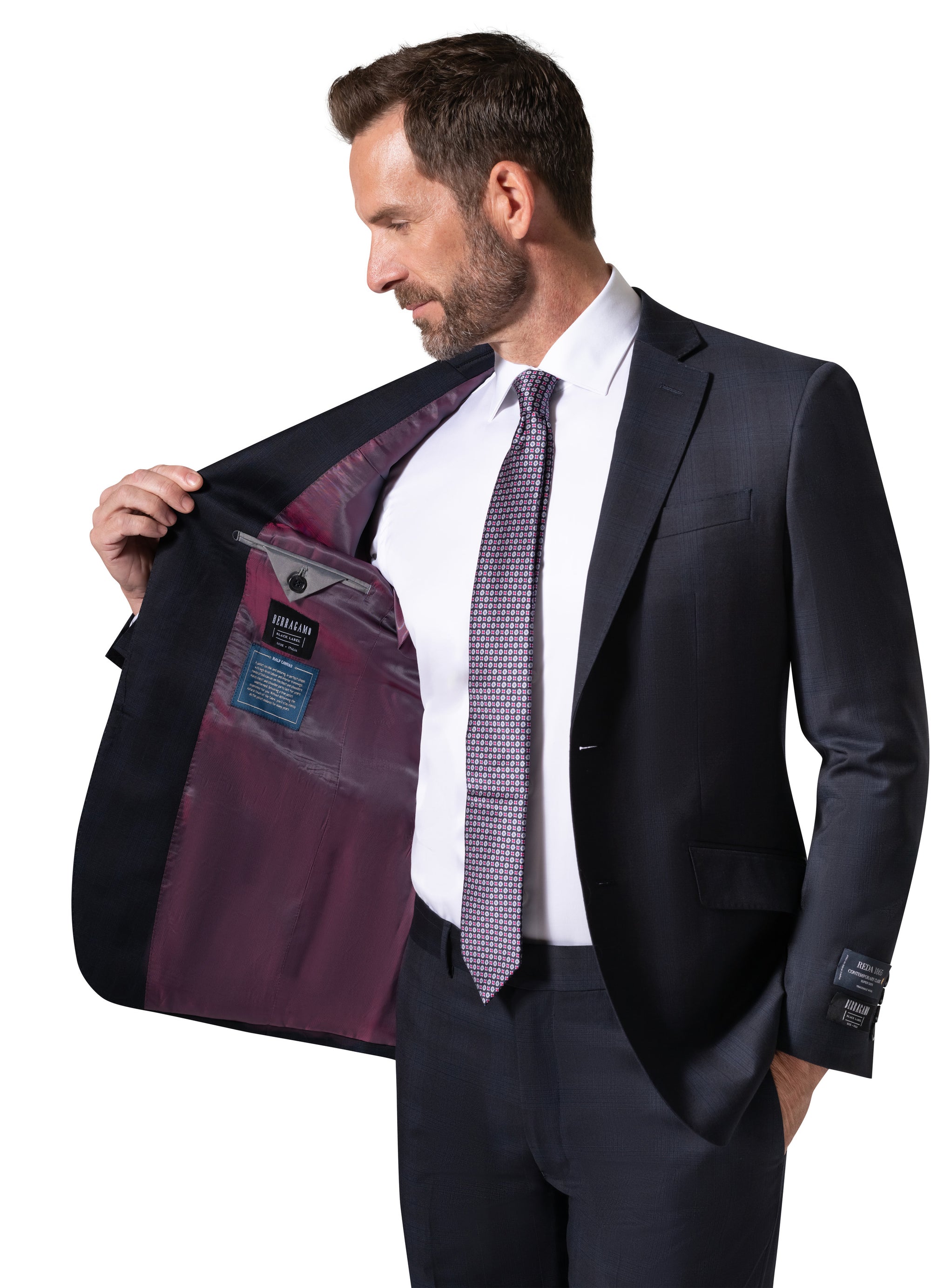 Bergamo Elegant Reda | 146.519 Slim Fit Suit - Black