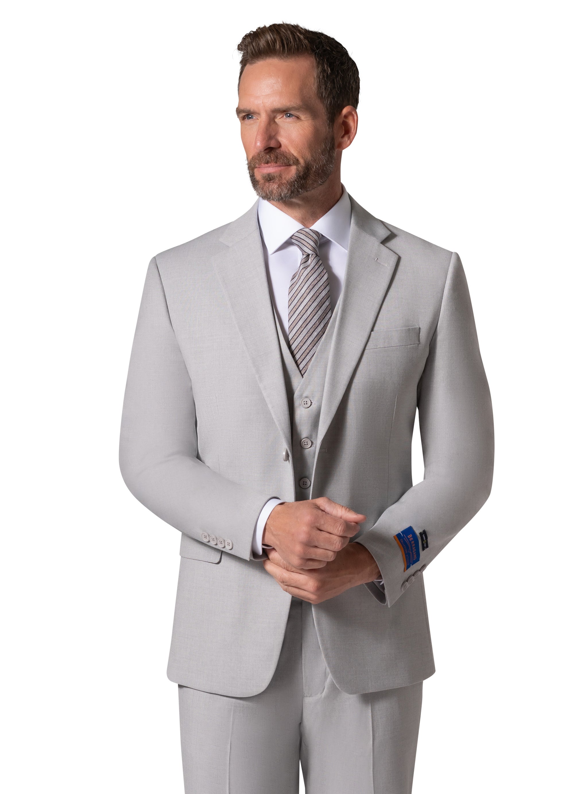 Bergamo Orange MARCO 003 Slim Fit Suit - Grey