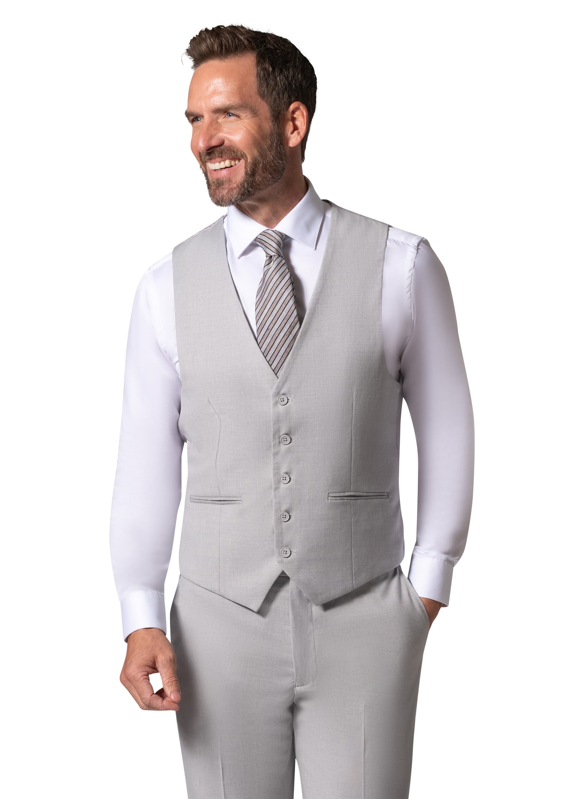 Bergamo Orange MARCO 003 Slim Fit Suit - Grey