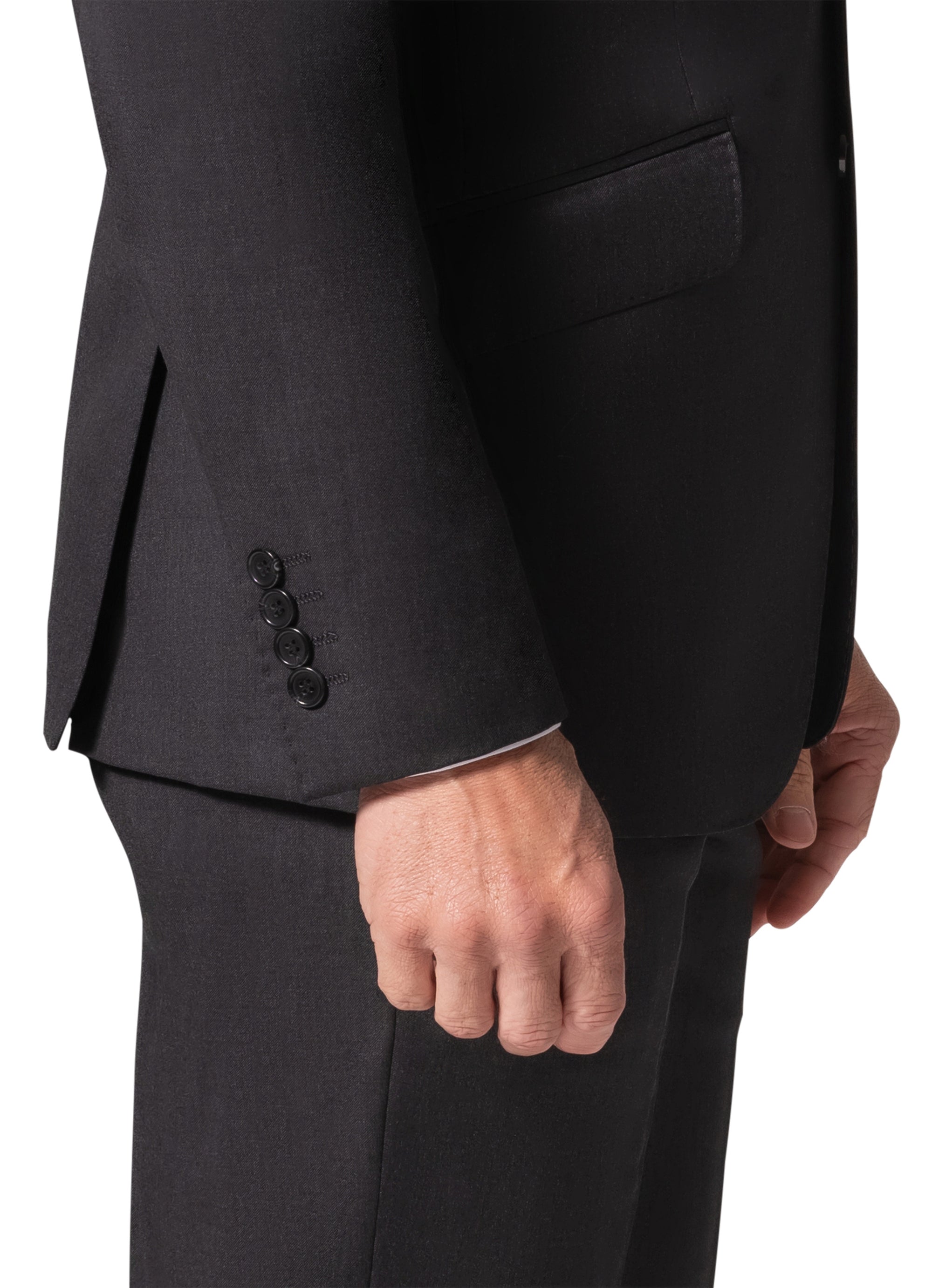 Bergamo Elegant - Reda | Modern Fit 2-Piece Solid Suit - Charcoal