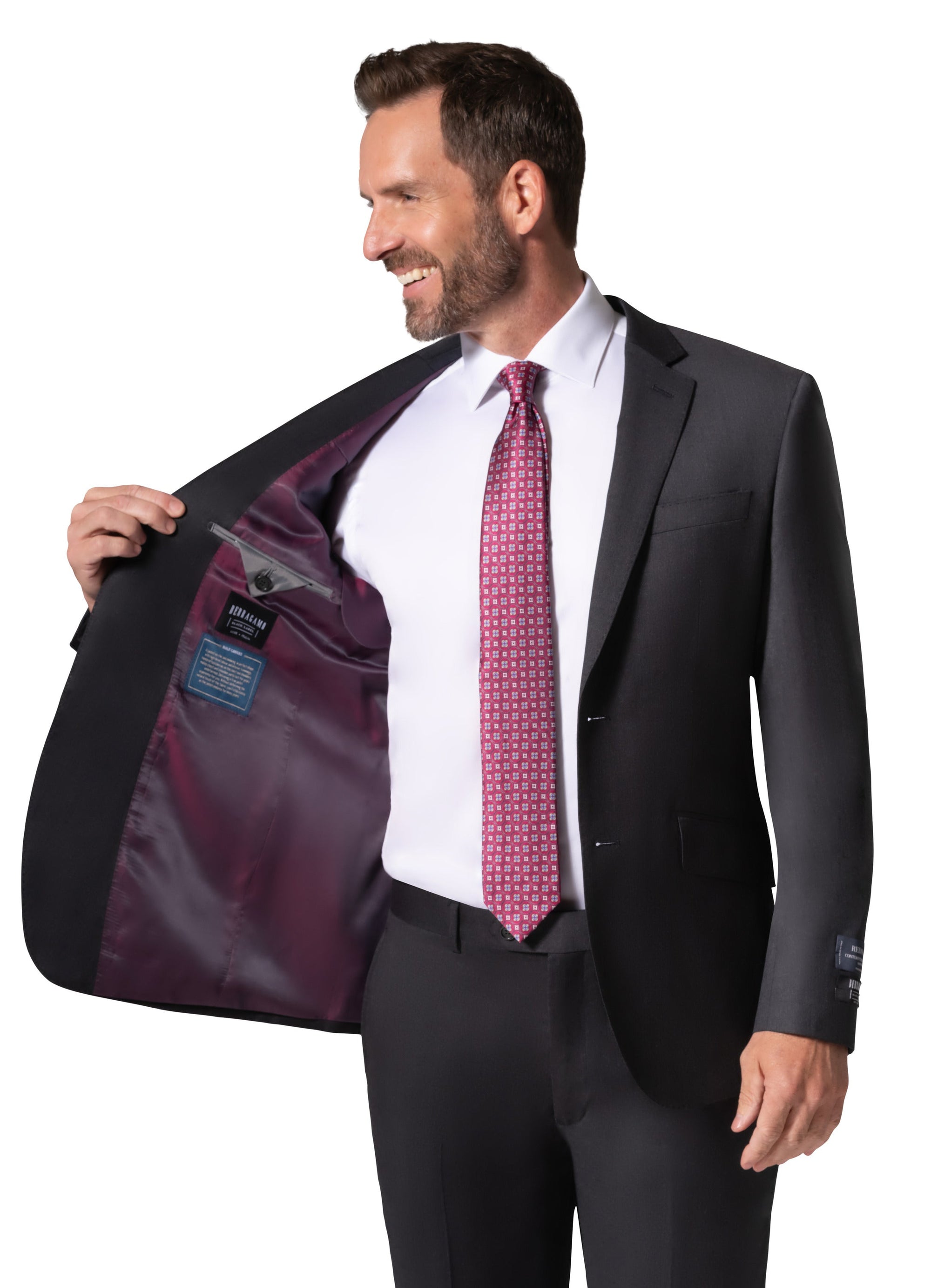 Bergamo Elegant - Reda | Slim Fit 2-Piece Solid Suit - Charcoal