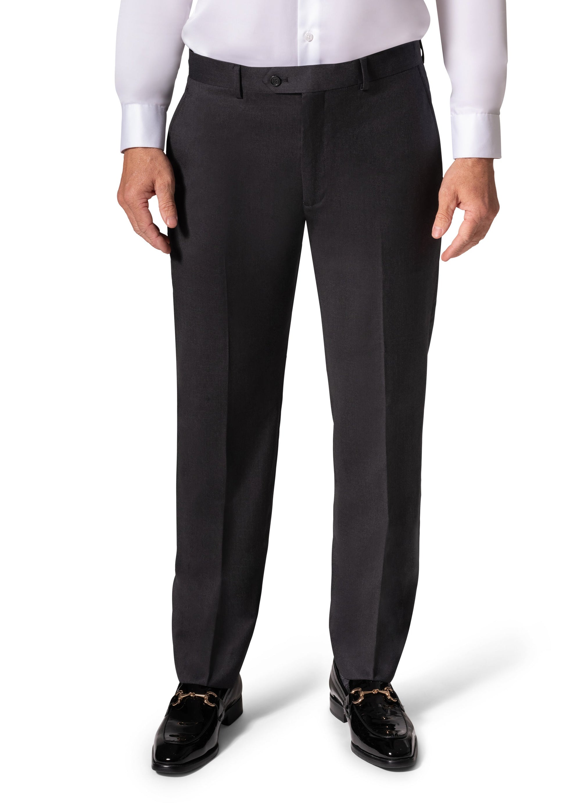 Bergamo Elegant - Reda | Slim Fit 2-Piece Solid Suit - Charcoal