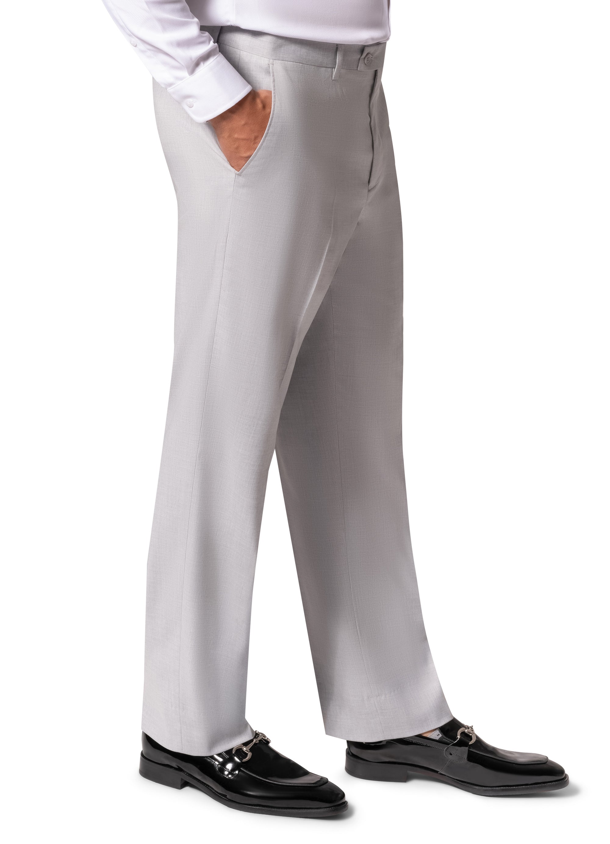 Bergamo Orange MARCO UNI 3PC modern Peak Suit - Light Grey