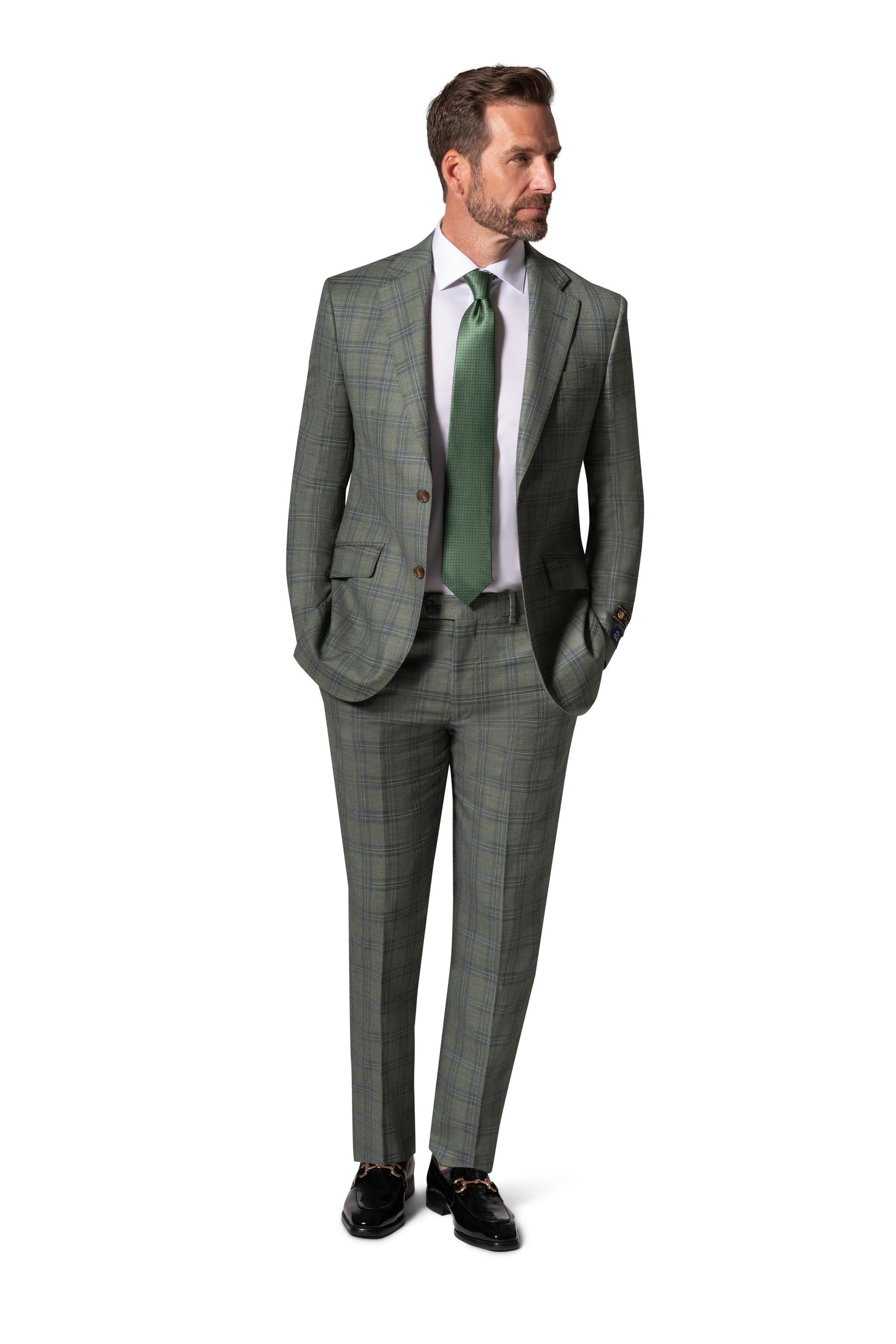 Bergamo Elegant - Faille Wool 10005.4098 S/B Slim Fit Suit