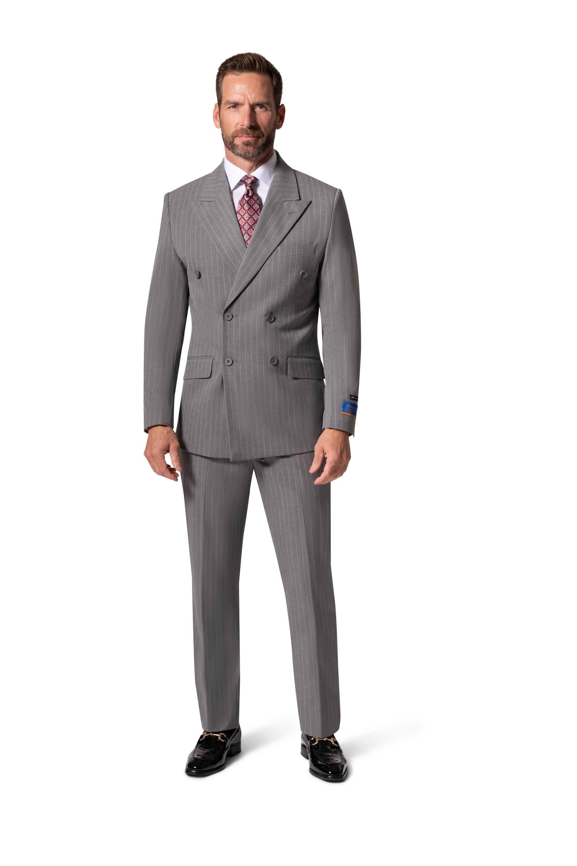 Bergamo Orange BP04K-E32 D/B Slim Suit - Grey