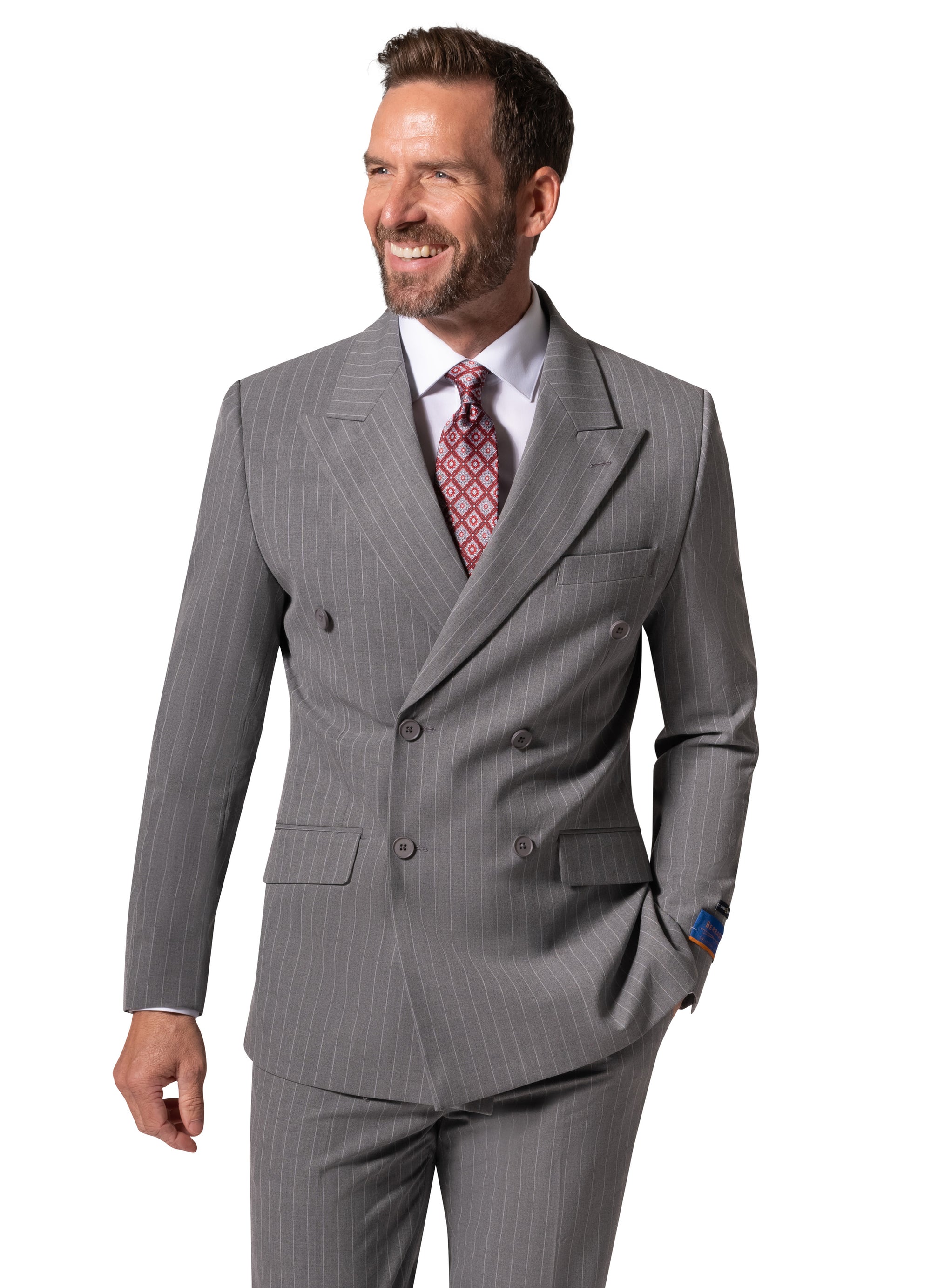 Bergamo Orange BP04K-E32 D/B Slim Suit - Grey