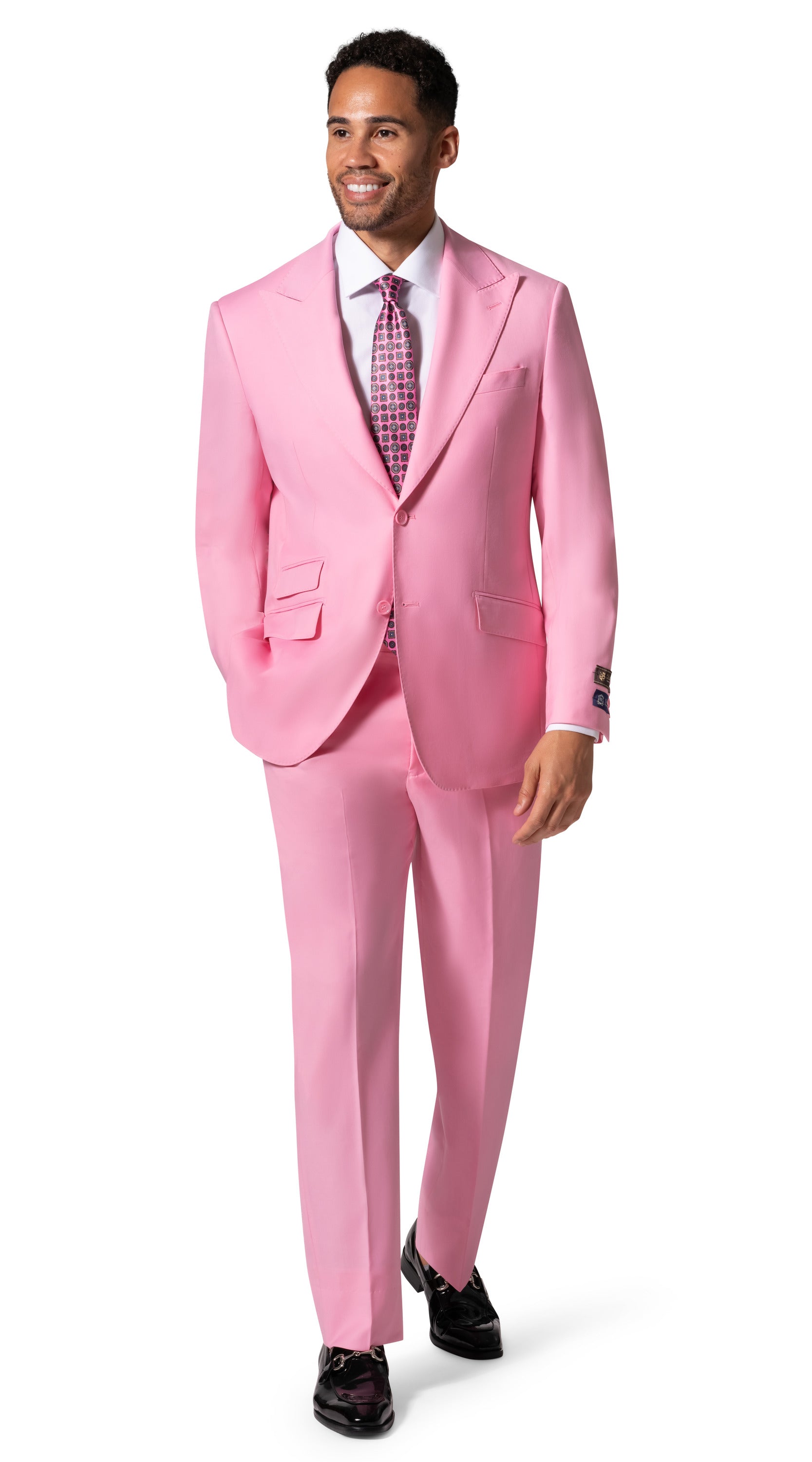 Bergamo Elegant - 10174.001 Wool Suit Modern Peak - Pink
