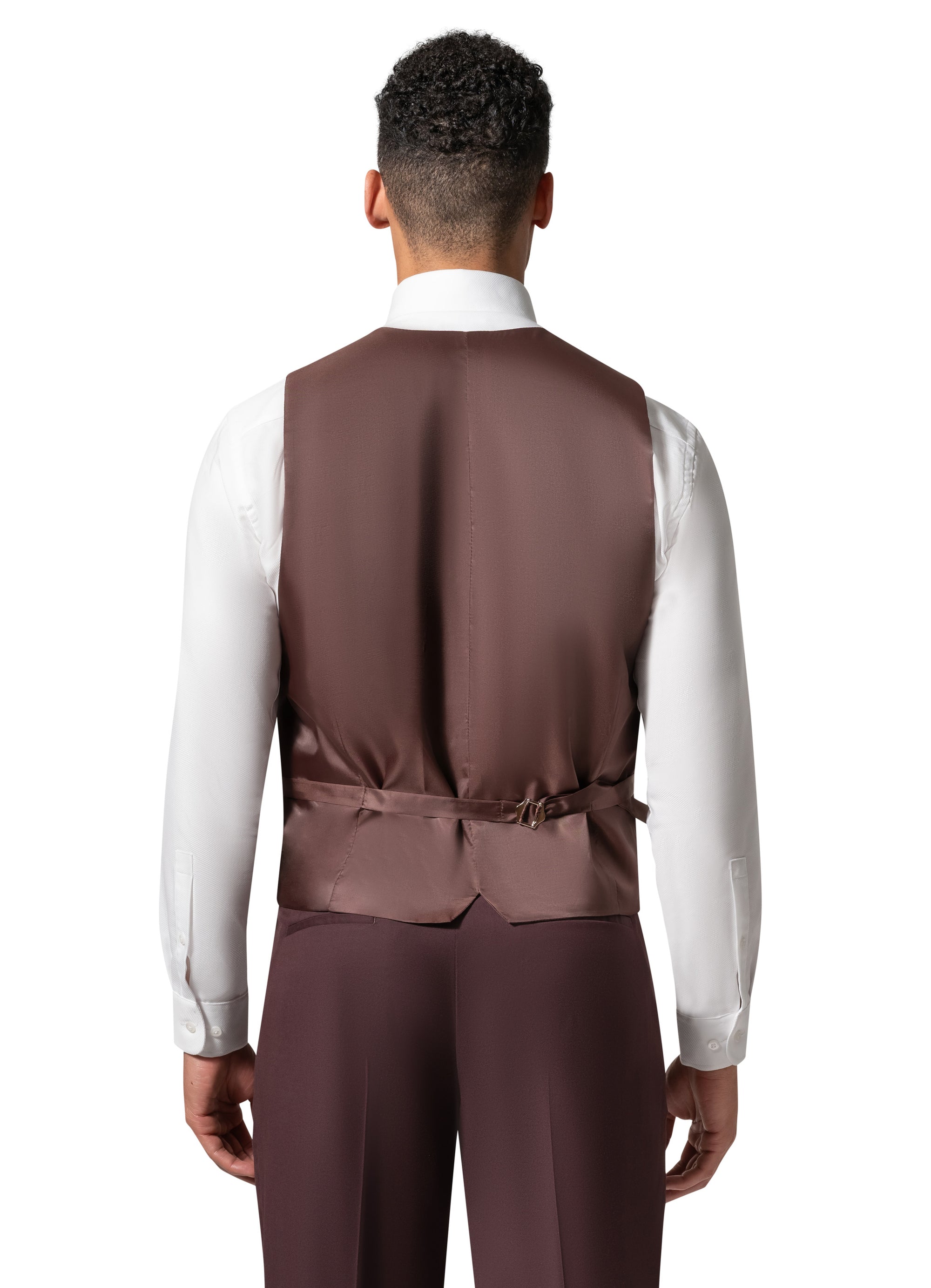 Bergamo Orange MARCO UNI 3PC modern Peak Suit - Burgundy