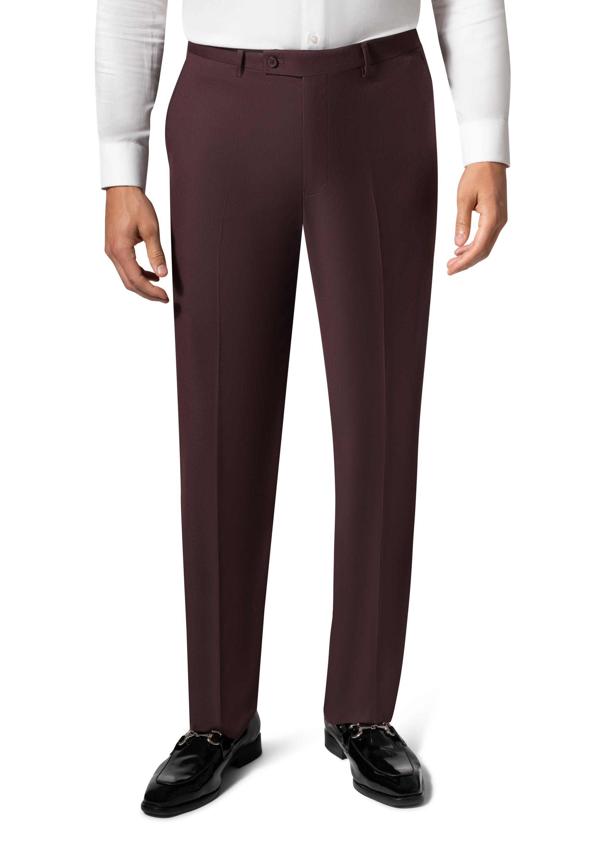 Bergamo Orange MARCO UNI 3PC modern Peak Suit - Burgundy