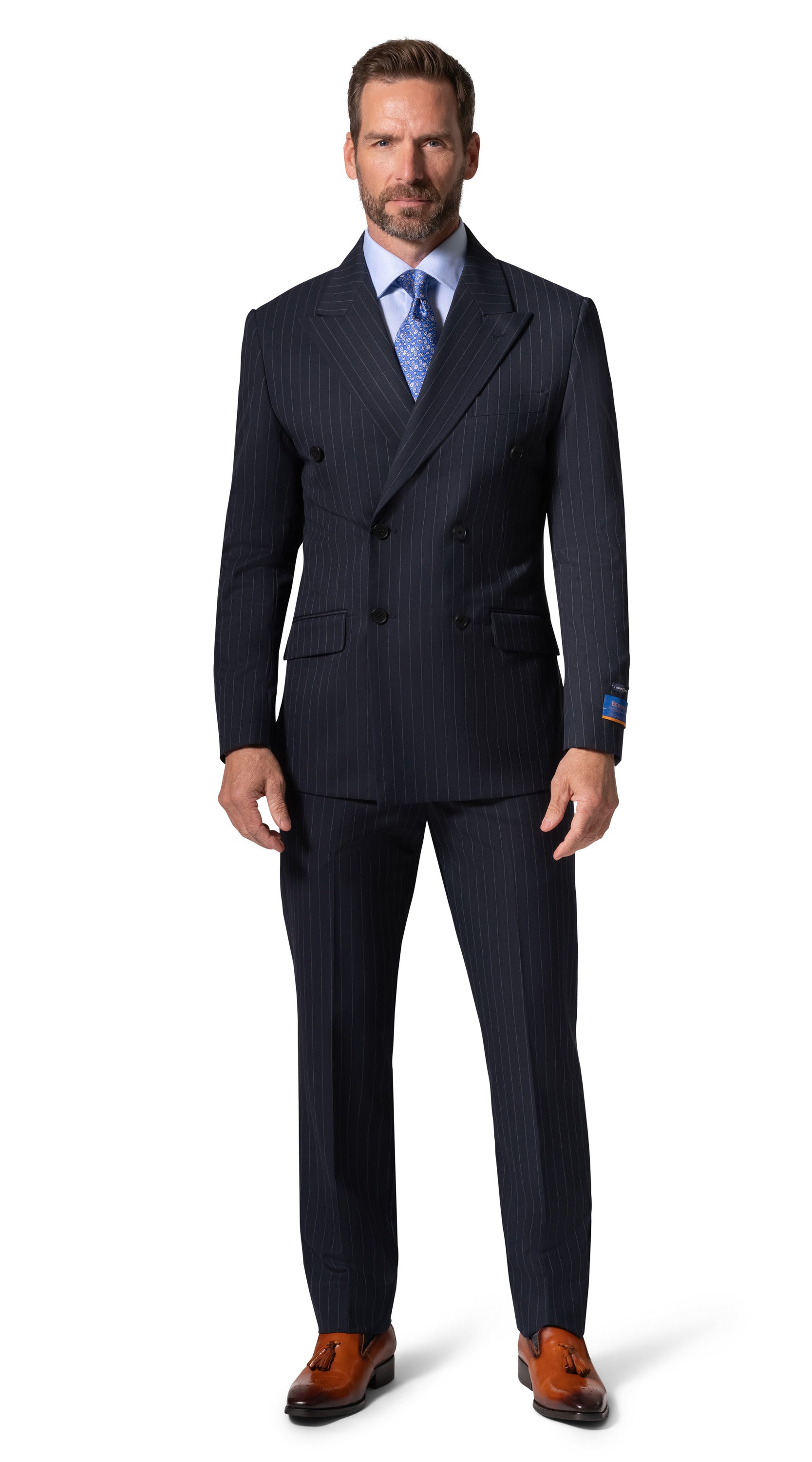 Bergamo Orange BP04K-E32 D/B Slim Suit - Navy