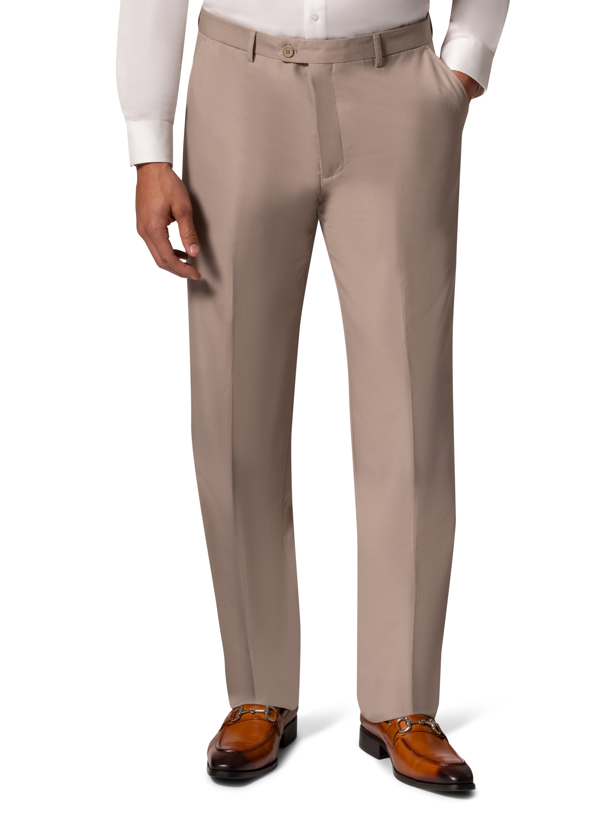 Bergamo Orange A6732 D/B Slim Fit Suit - Tan