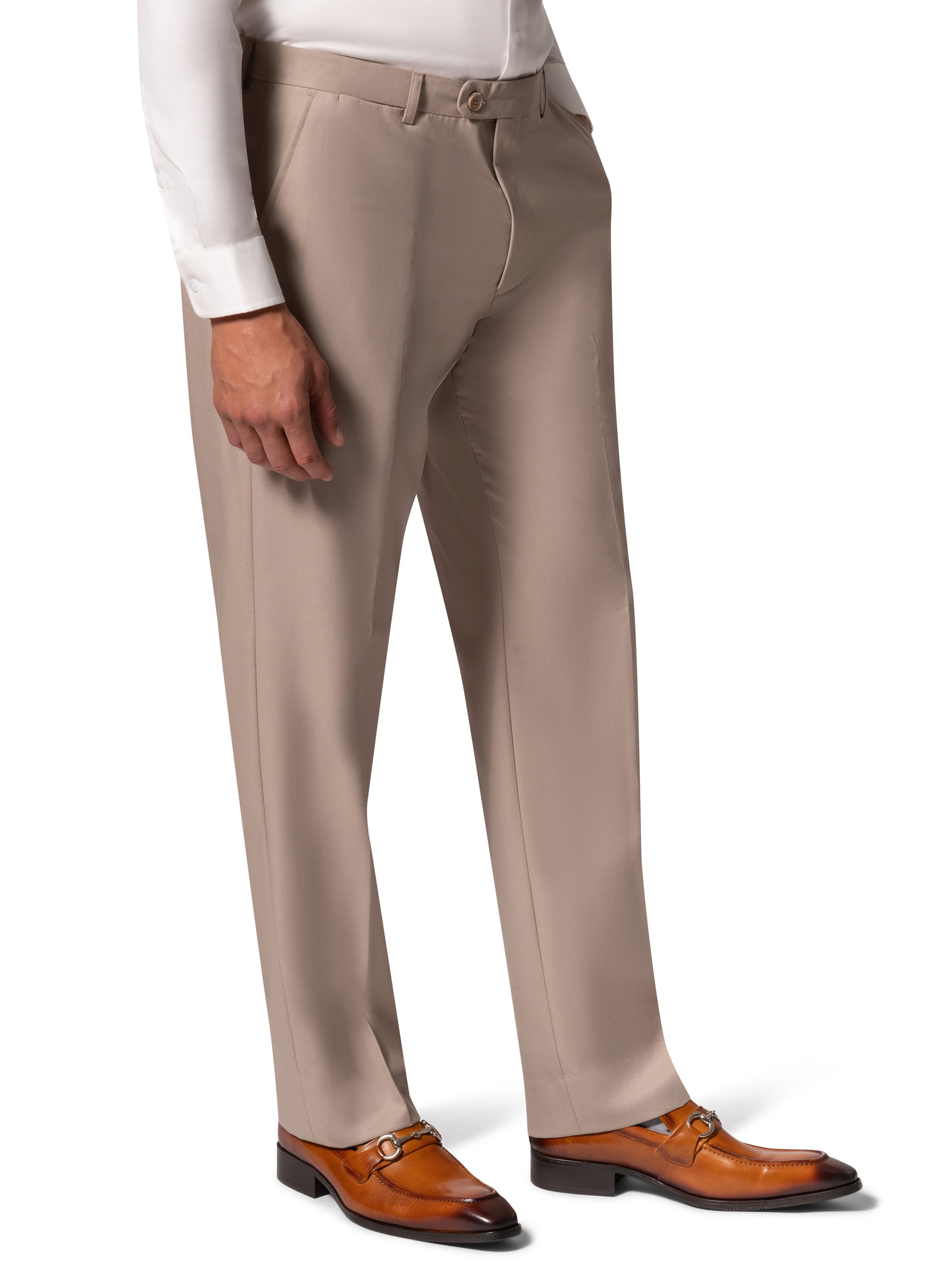 Bergamo Orange A6732 D/B Slim Fit Suit - Tan